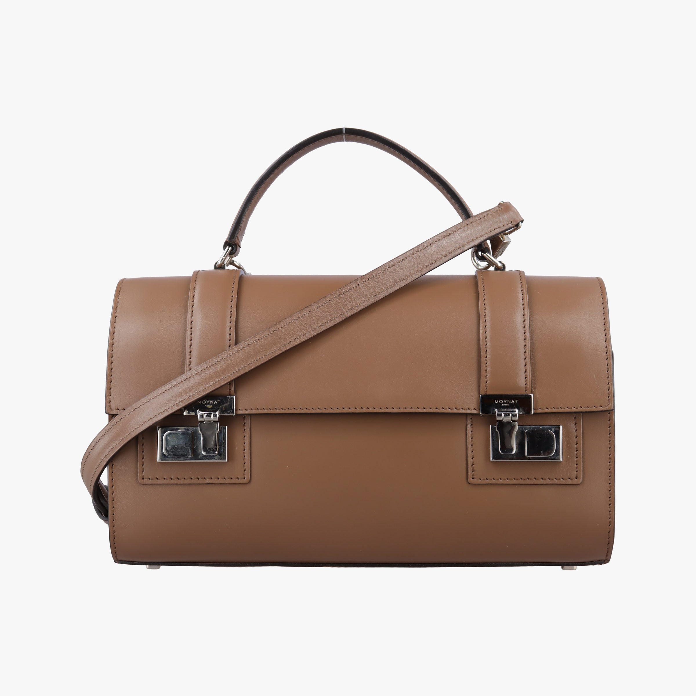 Pre-owned Moynat Cabotin Cognac Calfskin  shoulderbag | stylenewstar