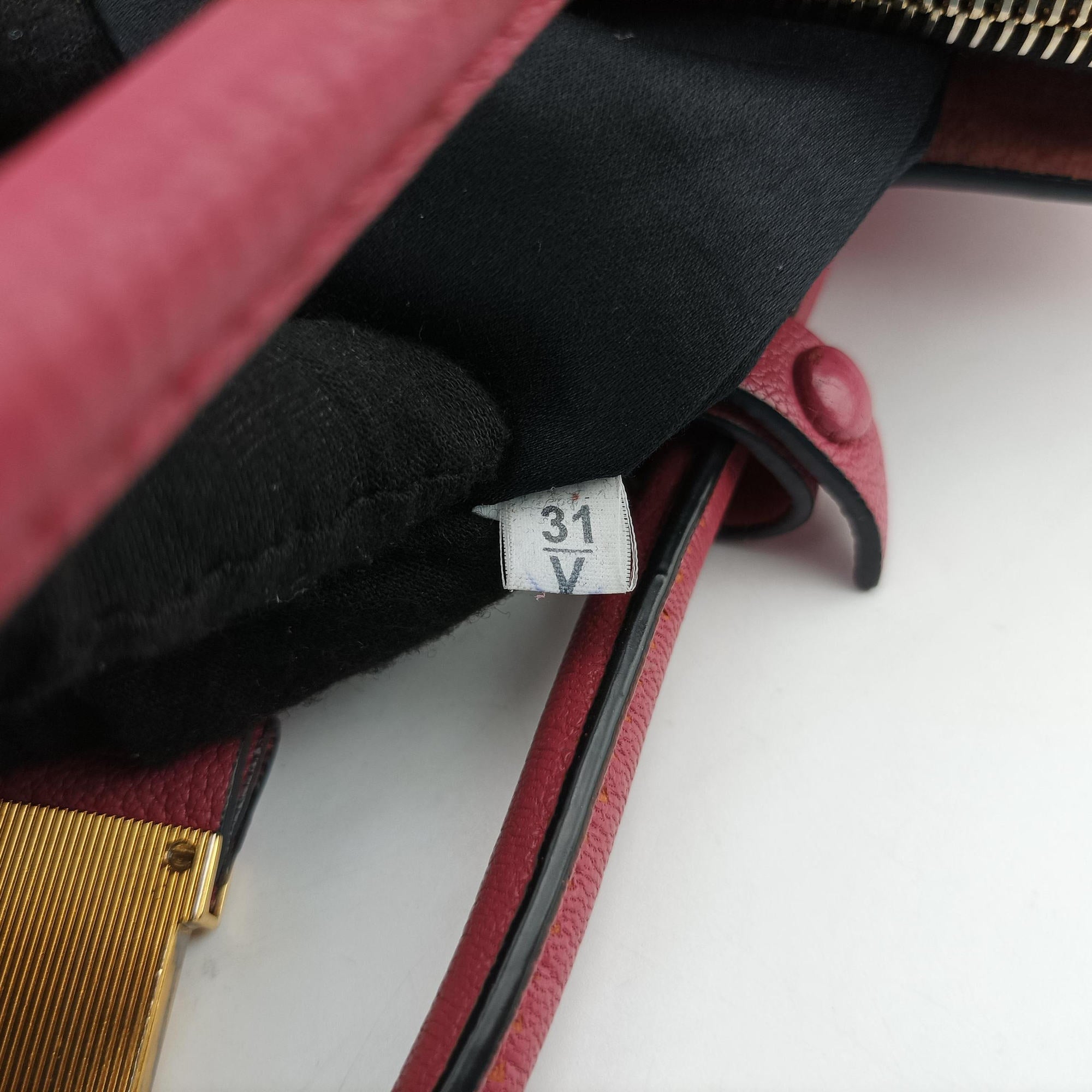 Pre-owned Miu Miu MADRAS Fuchsia Pink Leather 5BA104 shoulderbag | stylenewstar