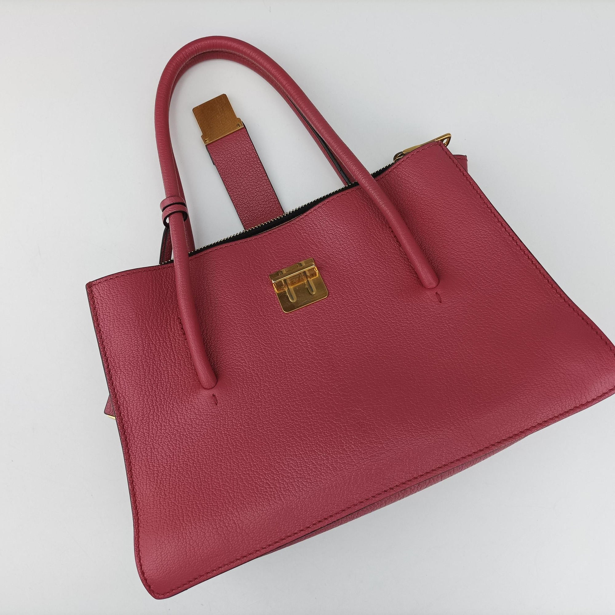 Pre-owned Miu Miu MADRAS Fuchsia Pink Leather 5BA104 shoulderbag | stylenewstar