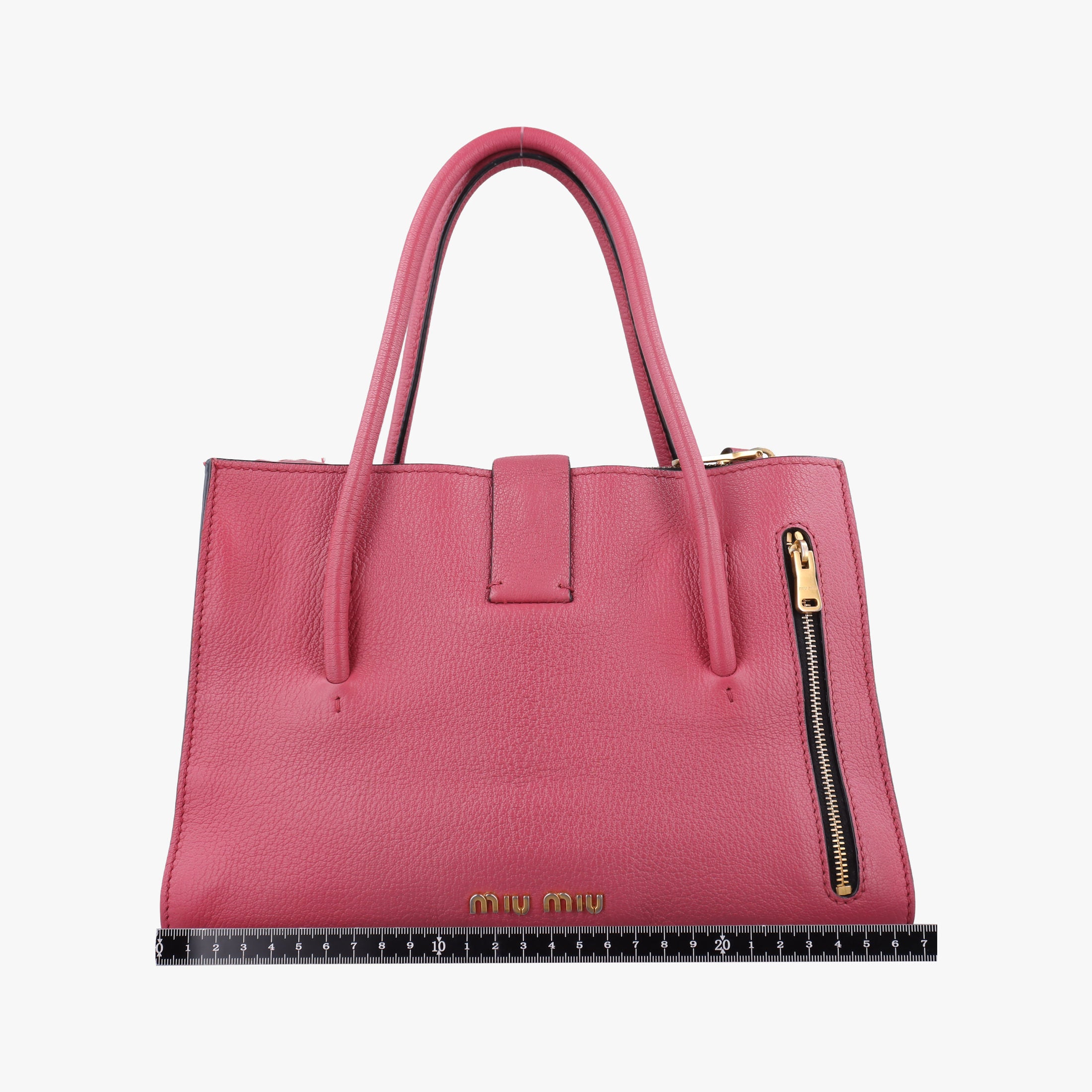 Pre-owned Miu Miu MADRAS Fuchsia Pink Leather 5BA104 shoulderbag | stylenewstar