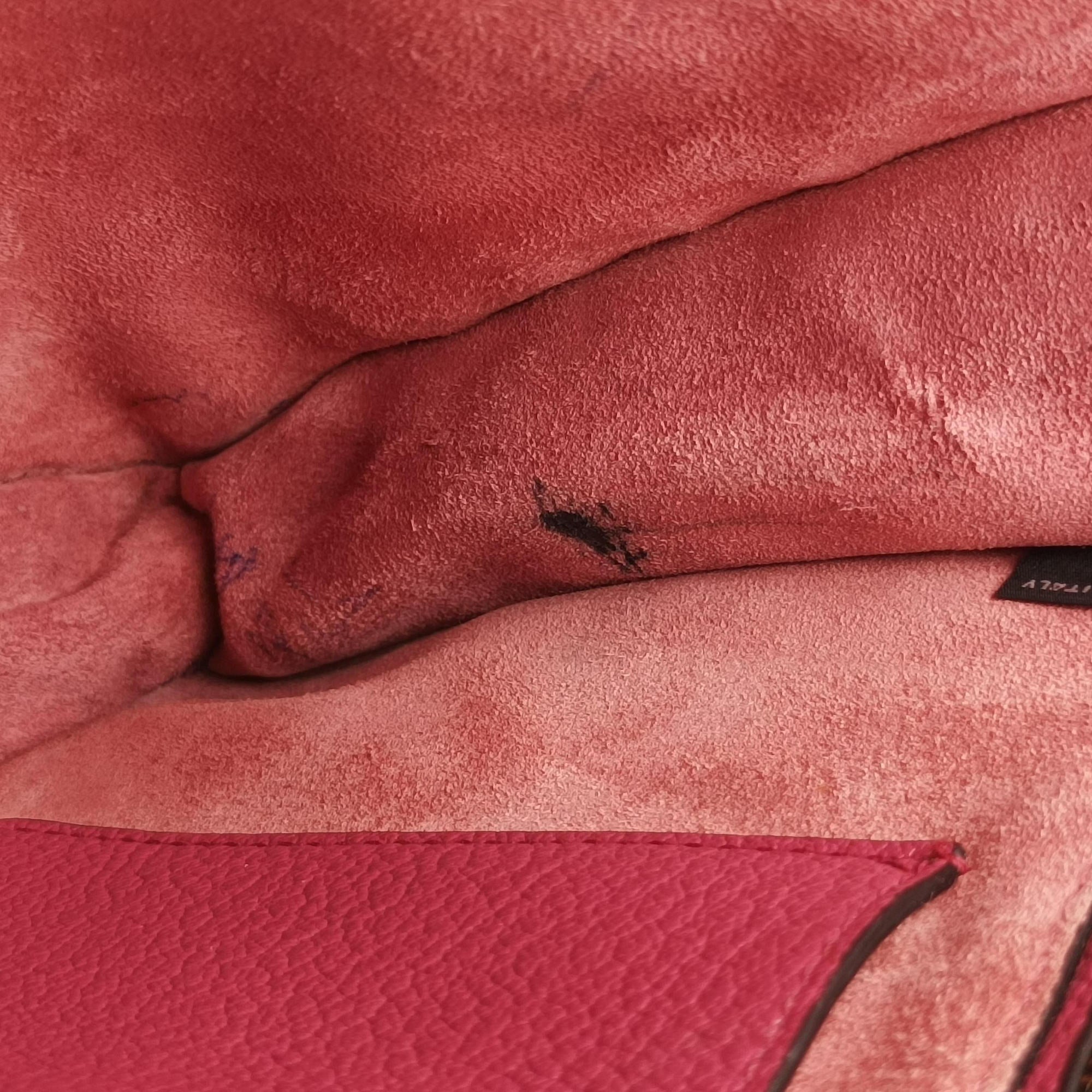 Pre-owned Miu Miu MADRAS Fuchsia Pink Leather 5BA104 shoulderbag | stylenewstar