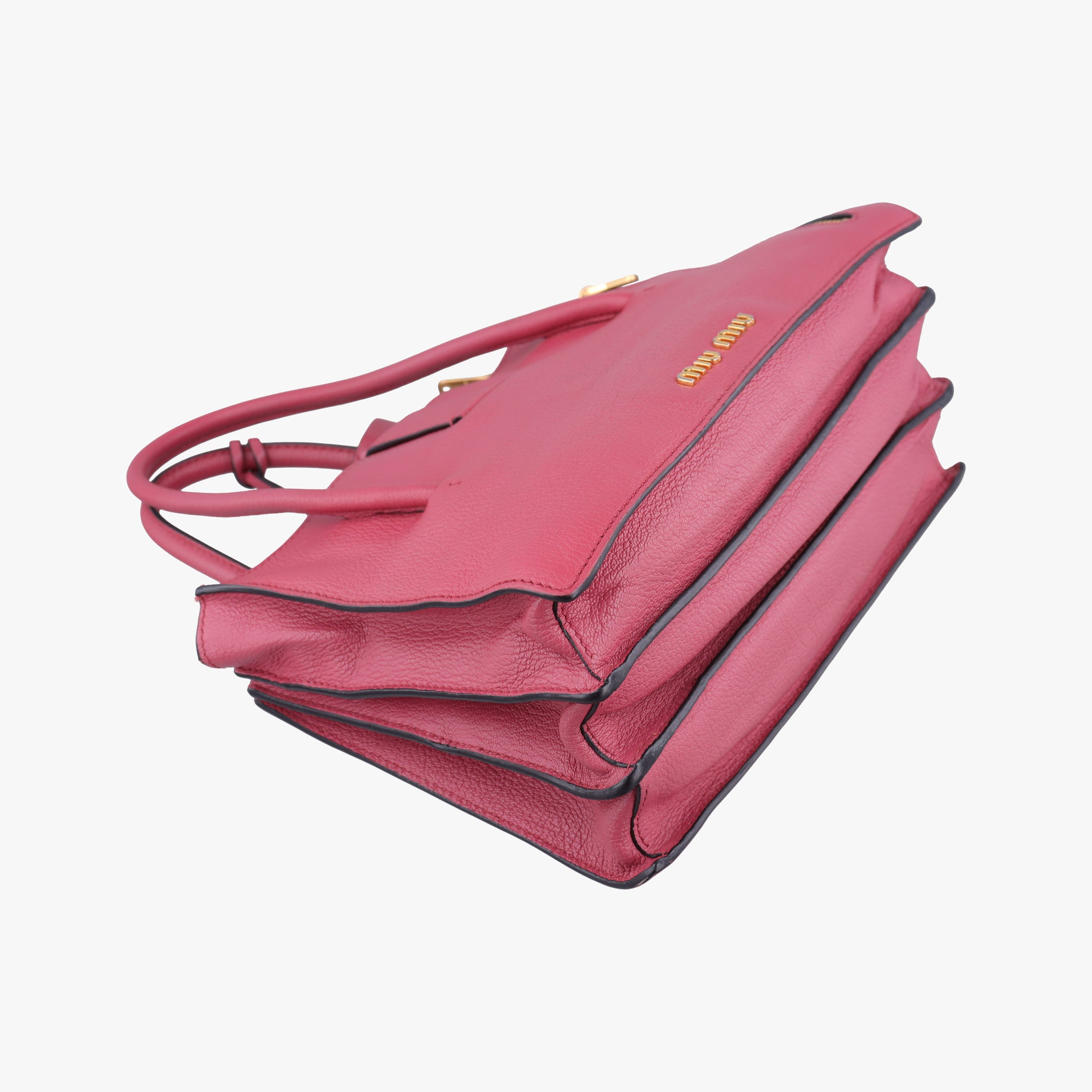 Pre-owned Miu Miu MADRAS Fuchsia Pink Leather 5BA104 shoulderbag | stylenewstar