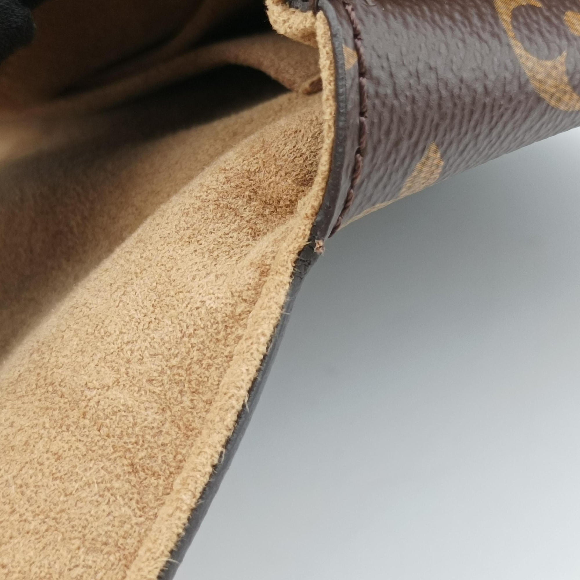 Pre-owned Louis Vuitton MARIGNAN Brown×COQUELICOT Monogram Canvas×calf leather M44286 shoulderbag | stylenewstar