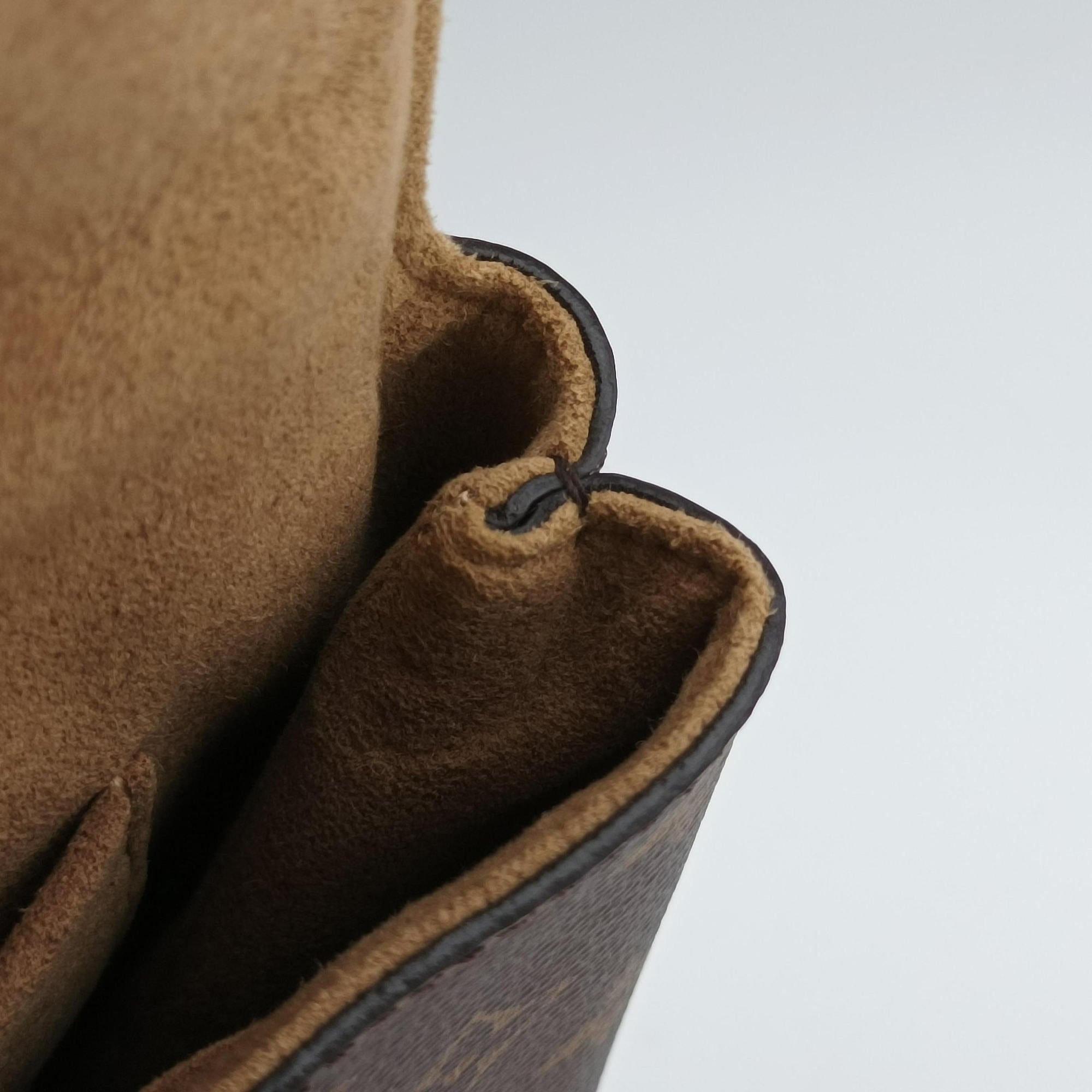 Pre-owned Louis Vuitton MARIGNAN Brown×COQUELICOT Monogram Canvas×calf leather M44286 shoulderbag | stylenewstar