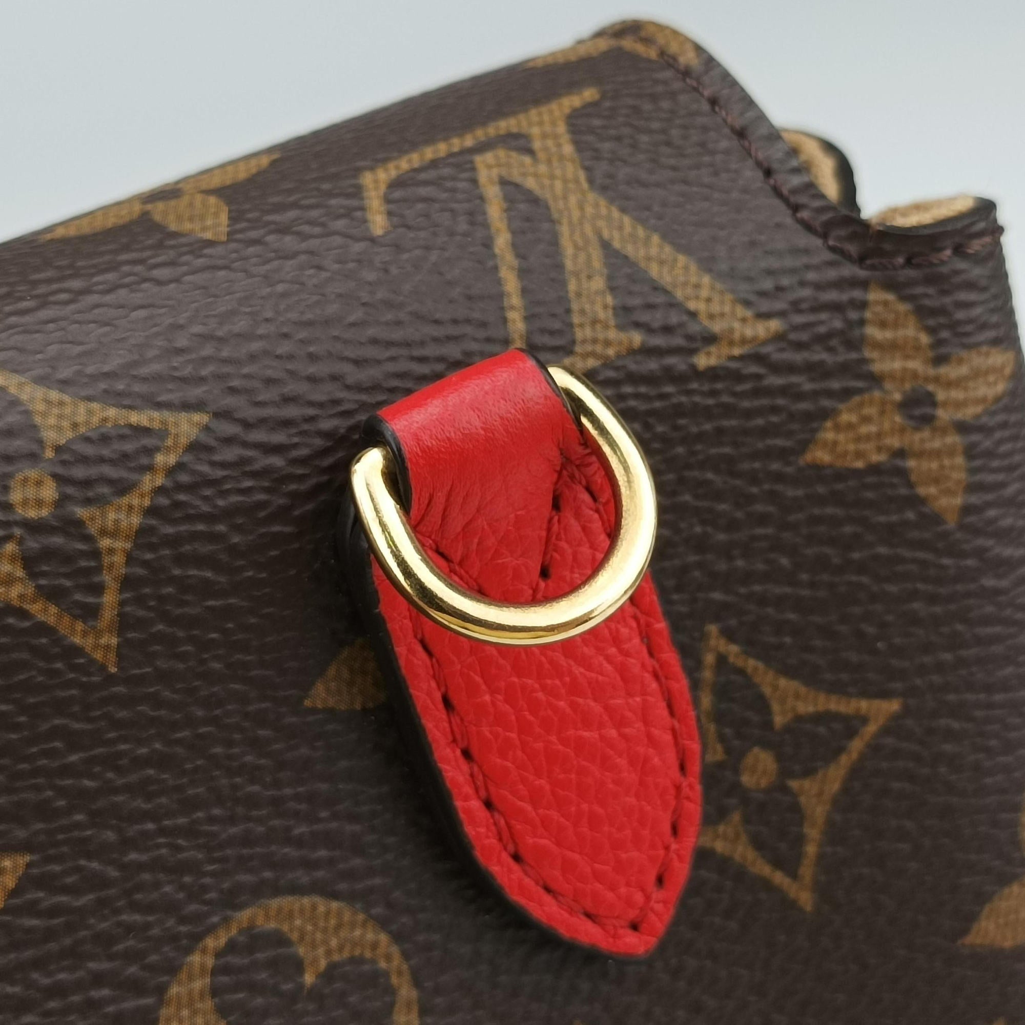 Pre-owned Louis Vuitton MARIGNAN Brown×COQUELICOT Monogram Canvas×calf leather M44286 shoulderbag | stylenewstar
