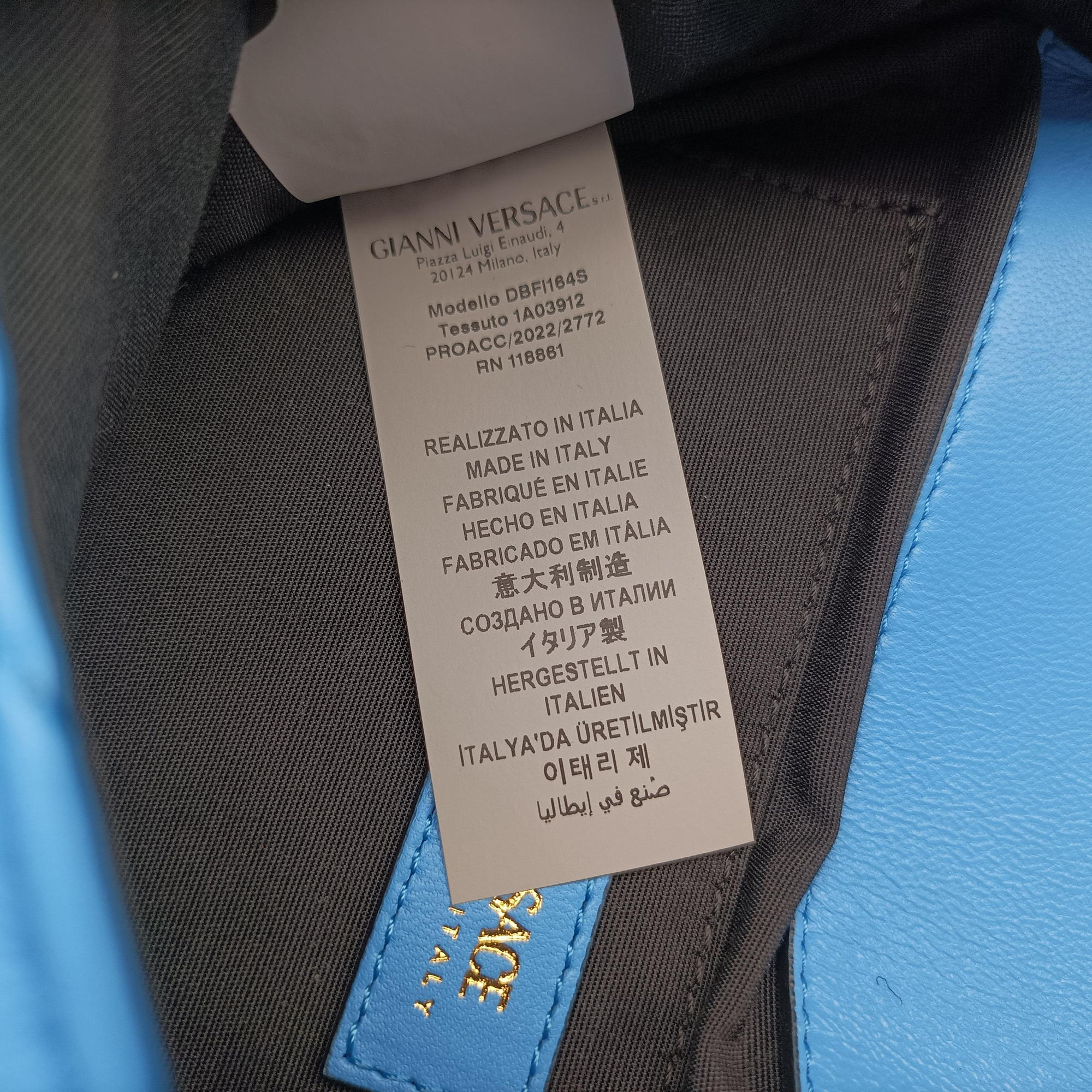 Pre-owned VERSACE Medusa Blue Leather  shoulderbag | stylenewstar
