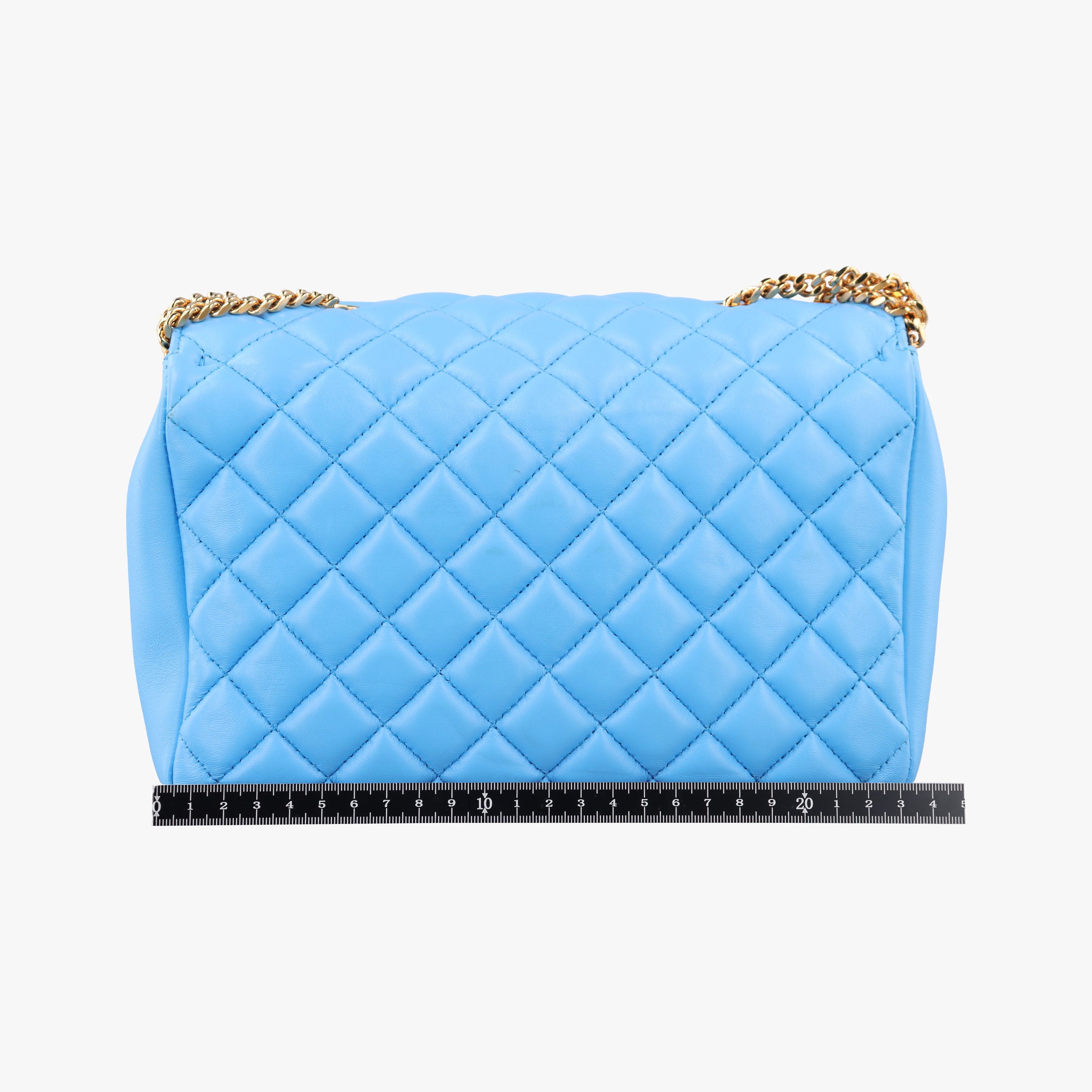 Pre-owned VERSACE Medusa Blue Leather  shoulderbag | stylenewstar