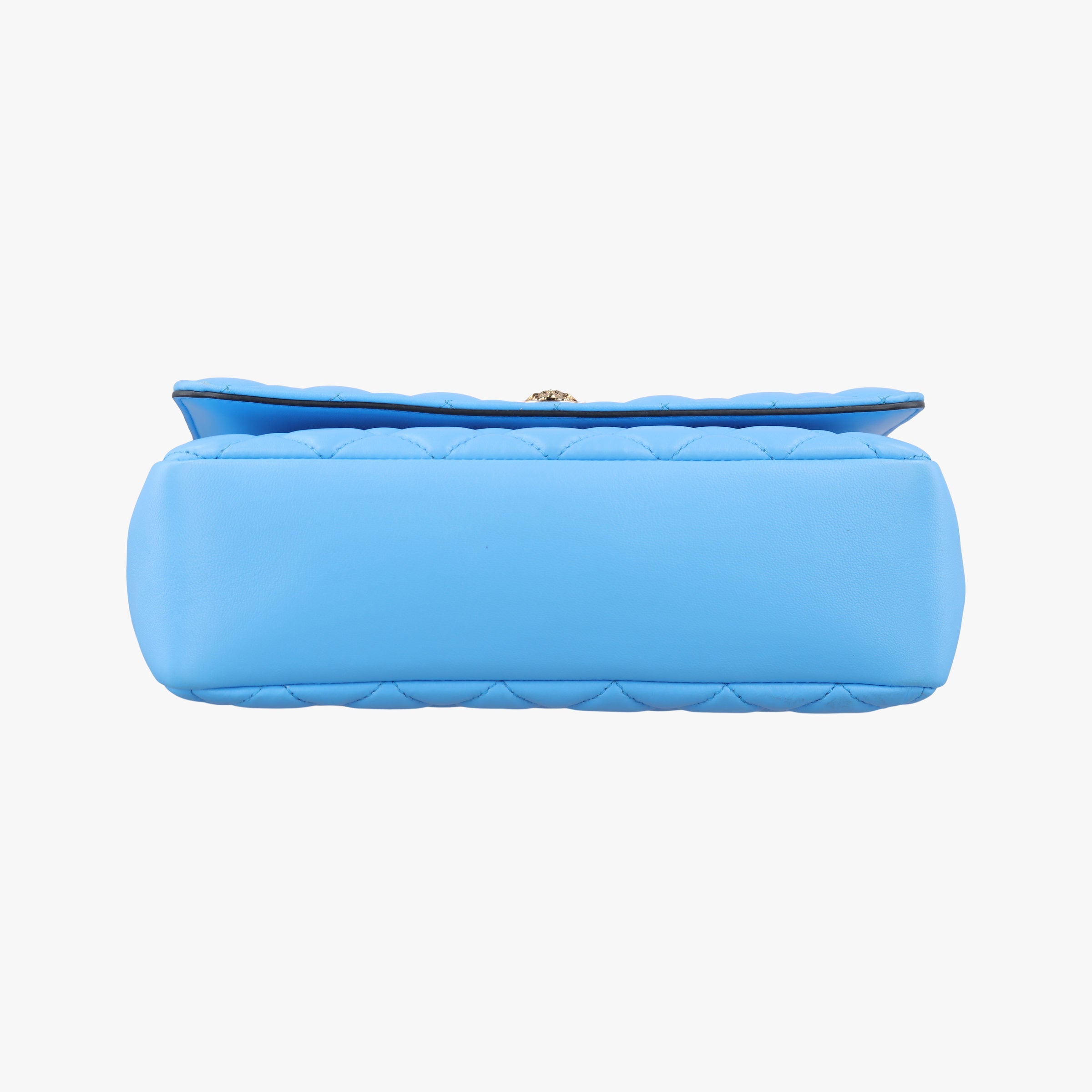 Pre-owned VERSACE Medusa Blue Leather  shoulderbag | stylenewstar
