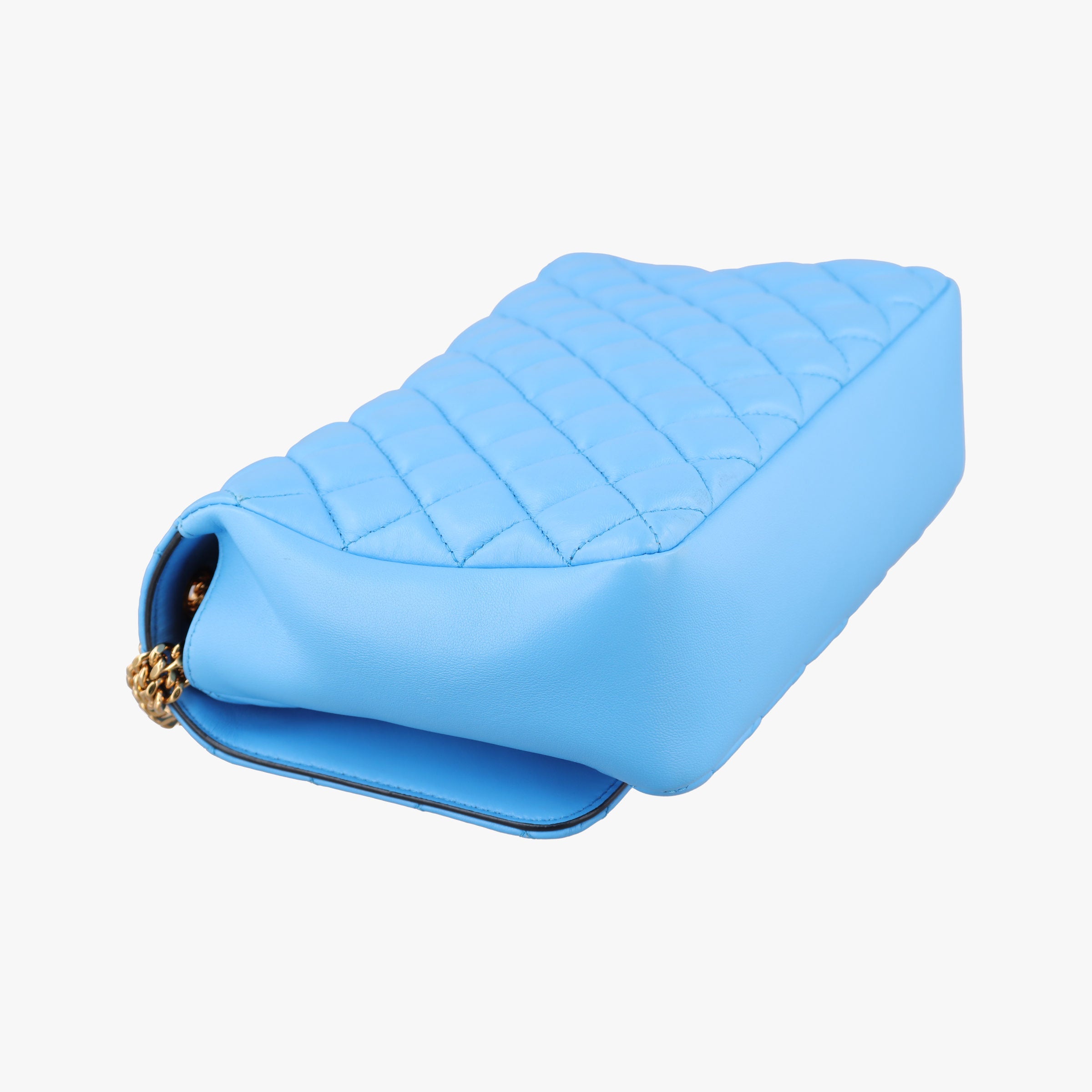 Pre-owned VERSACE Medusa Blue Leather  shoulderbag | stylenewstar