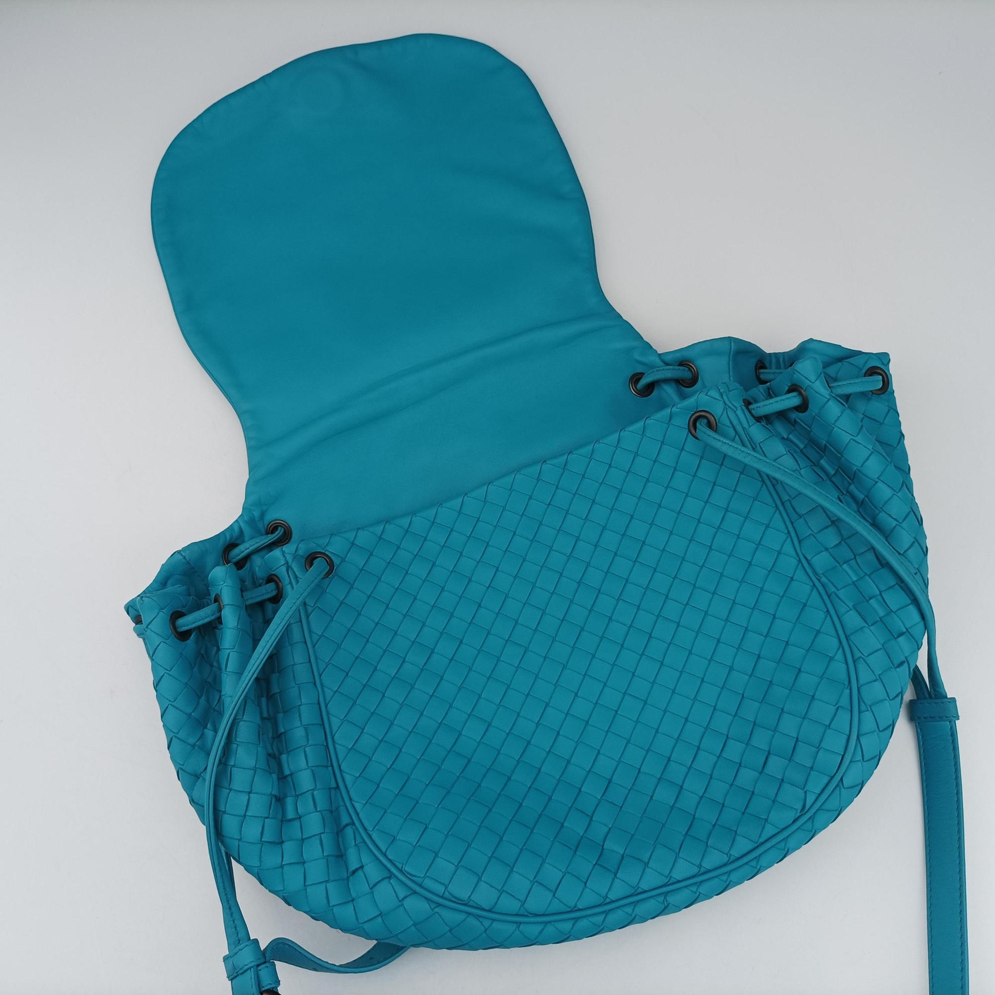 Vintage Bottega Veneta Intrecciato Blue lambskin  shoulderbag | stylenewstar