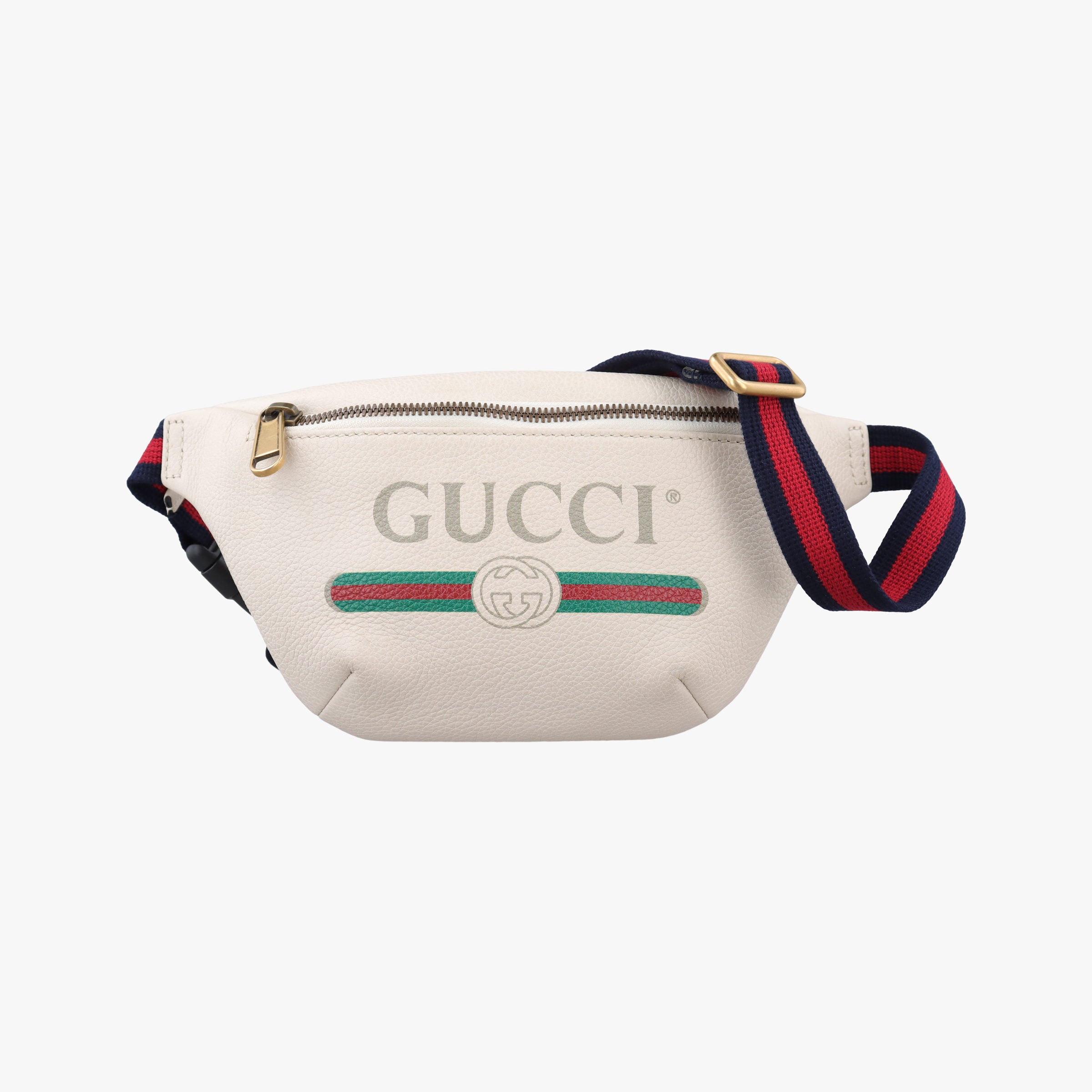 Vintage Gucci Print White Leather 527792 bum bag/waist bag | stylenewstar