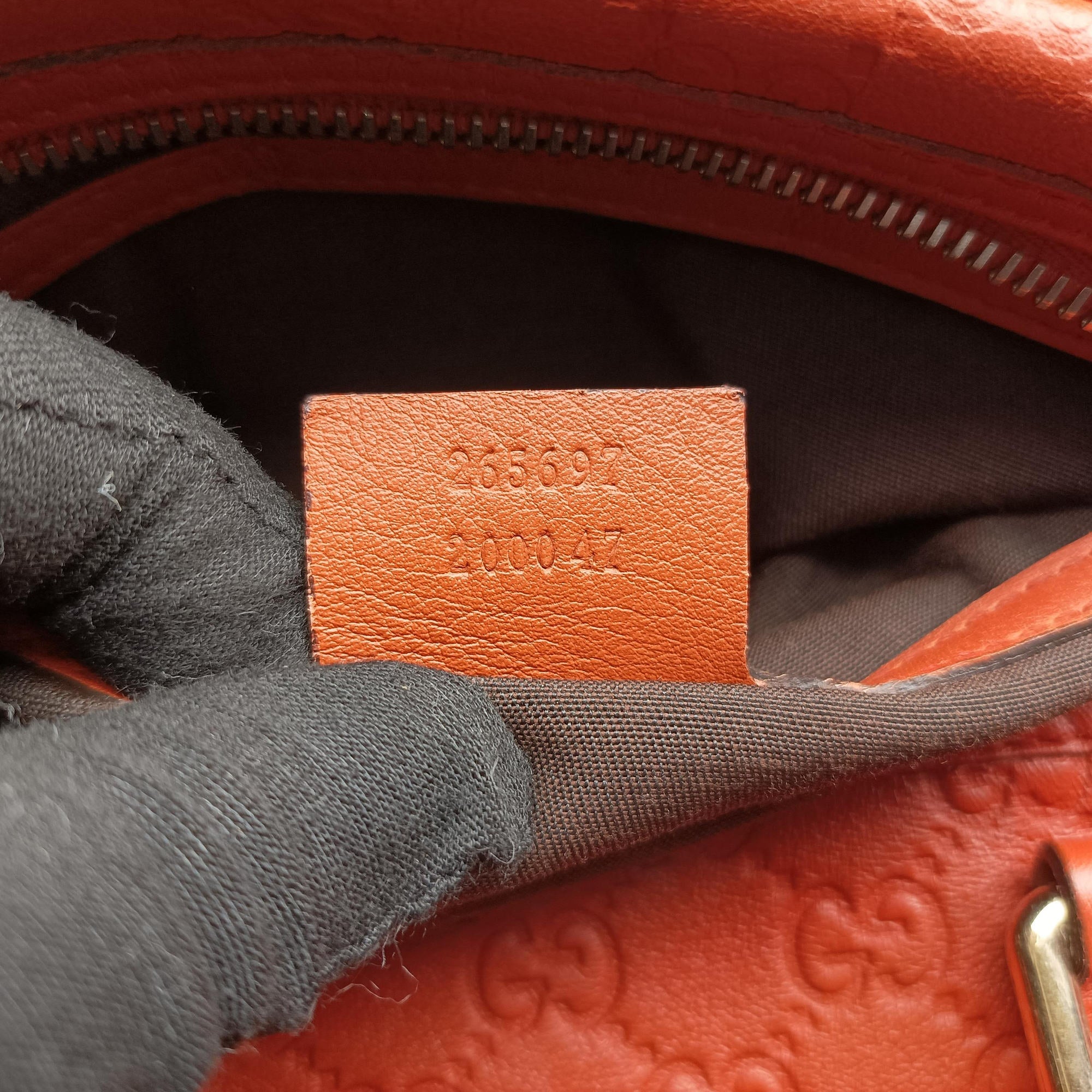 Pre-owned Gucci Joy Guccissima Orange Leather 265697 handbag | stylenewstar