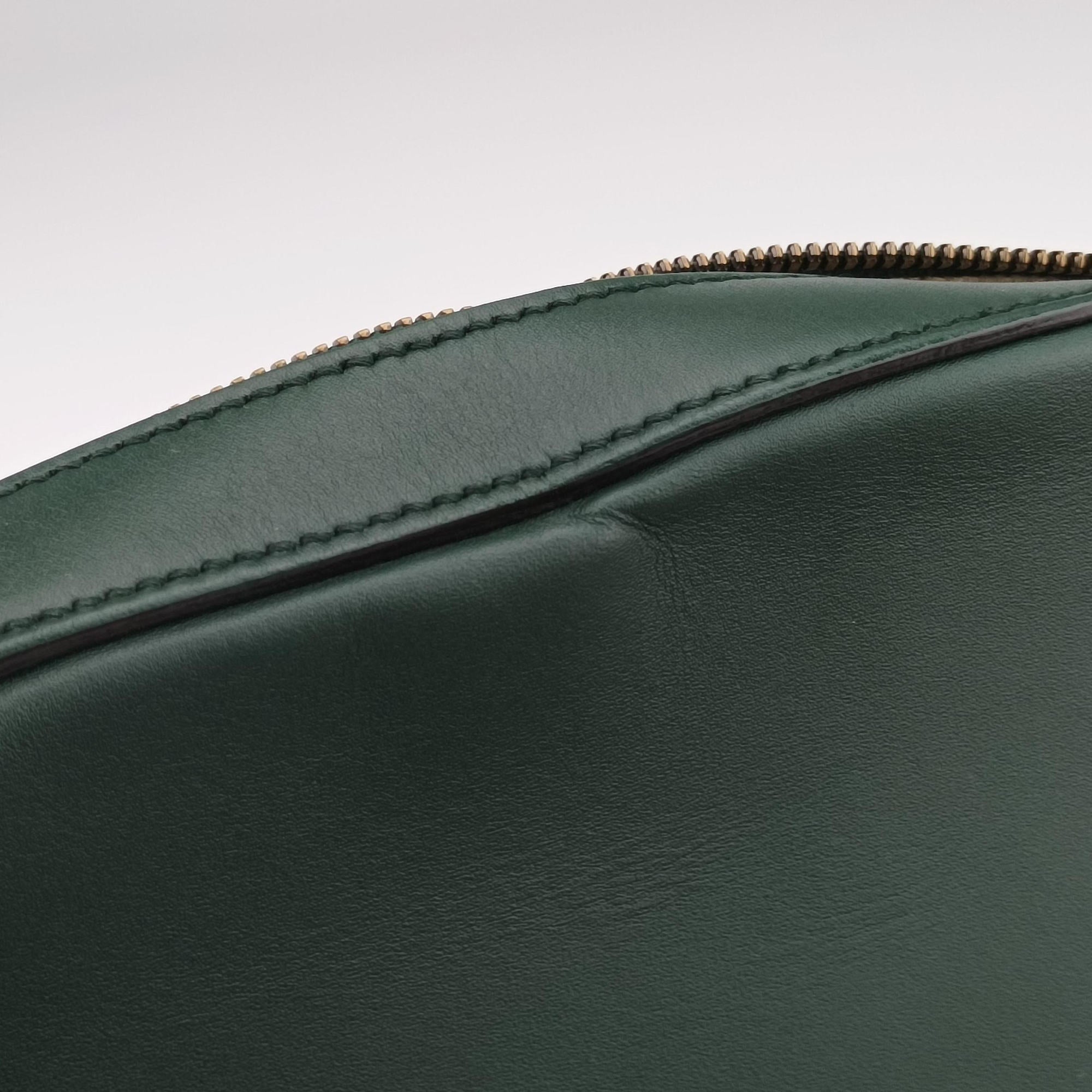 Secondhand Gucci Bee Web Green Leather 412008 shoulderbag | stylenewstar
