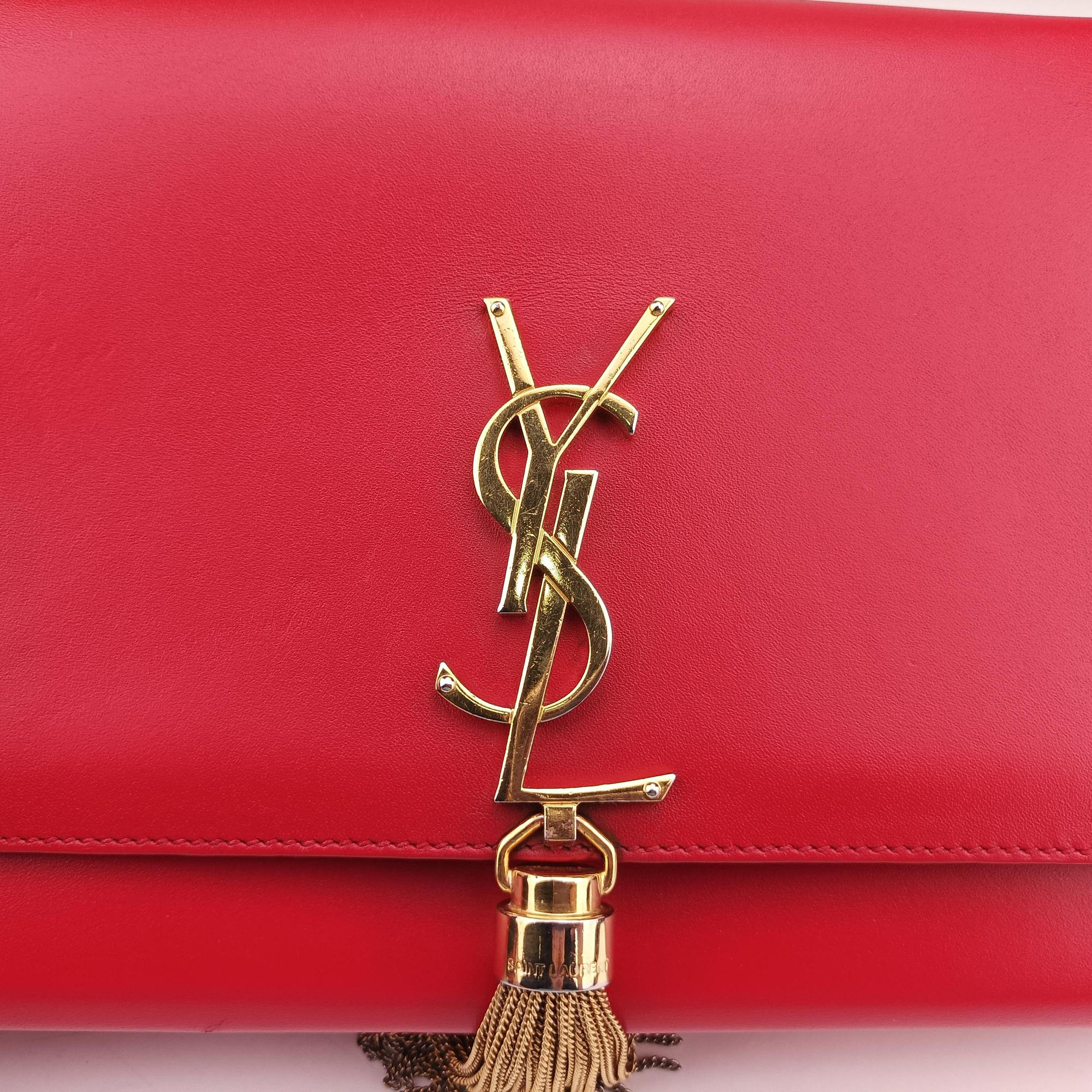 Vintage Yves Saint Laurent KATE Red Leather 354119 shoulderbag | stylenewstar
