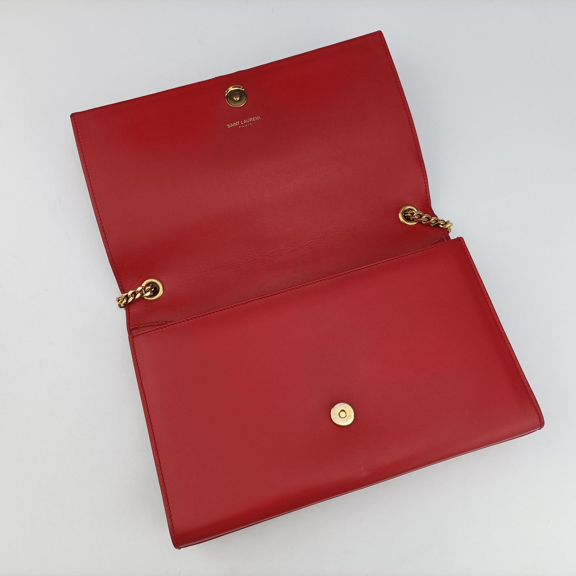 Vintage Yves Saint Laurent KATE Red Leather 354119 shoulderbag | stylenewstar