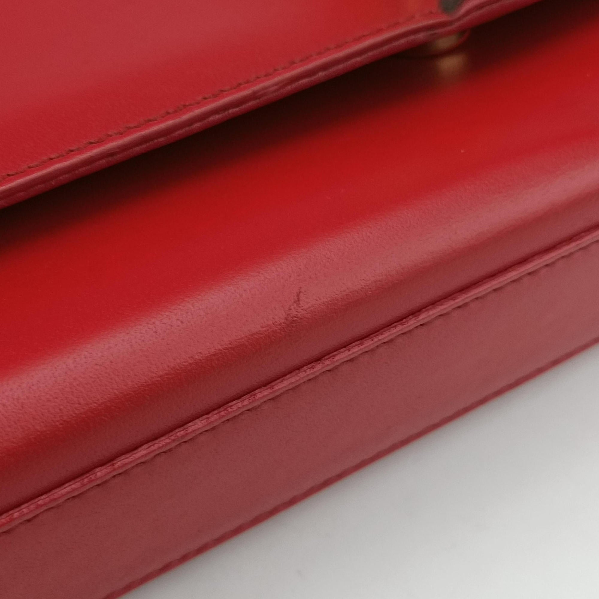 Vintage Yves Saint Laurent KATE Red Leather 354119 shoulderbag | stylenewstar