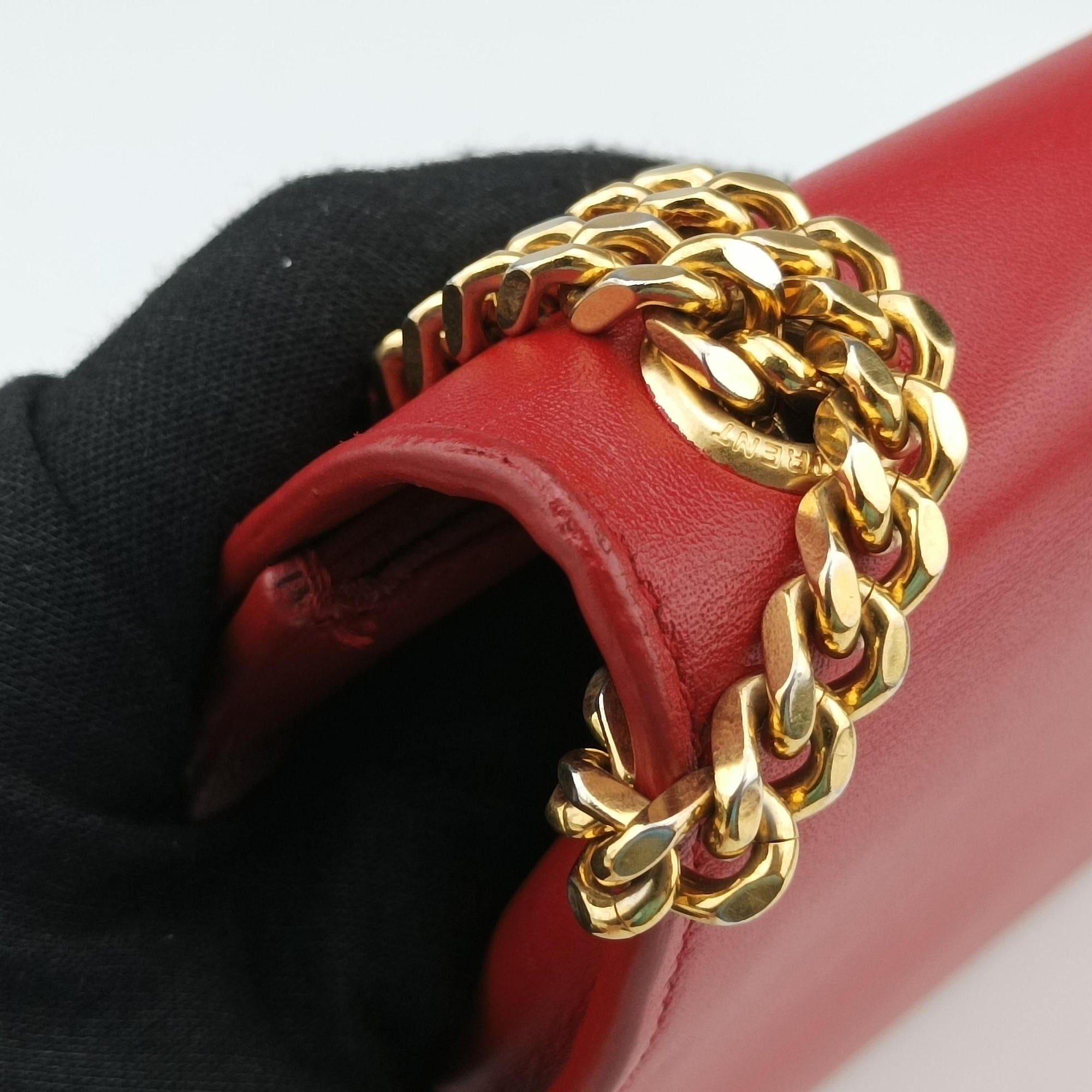 Vintage Yves Saint Laurent KATE Red Leather 354119 shoulderbag | stylenewstar