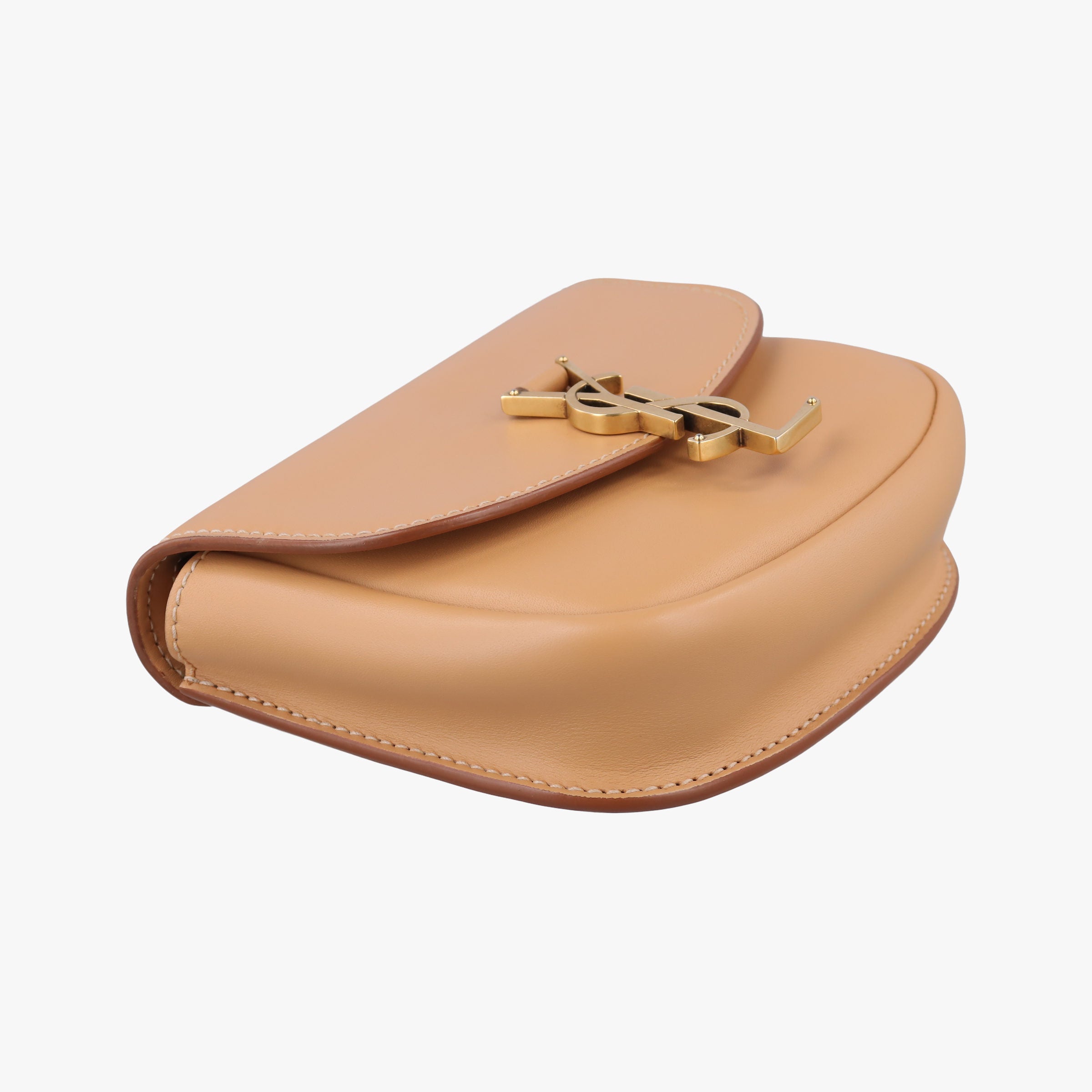 Pre-owned Yves Saint Laurent KAIA small Beige Leather 623097 shoulderbag | stylenewstar