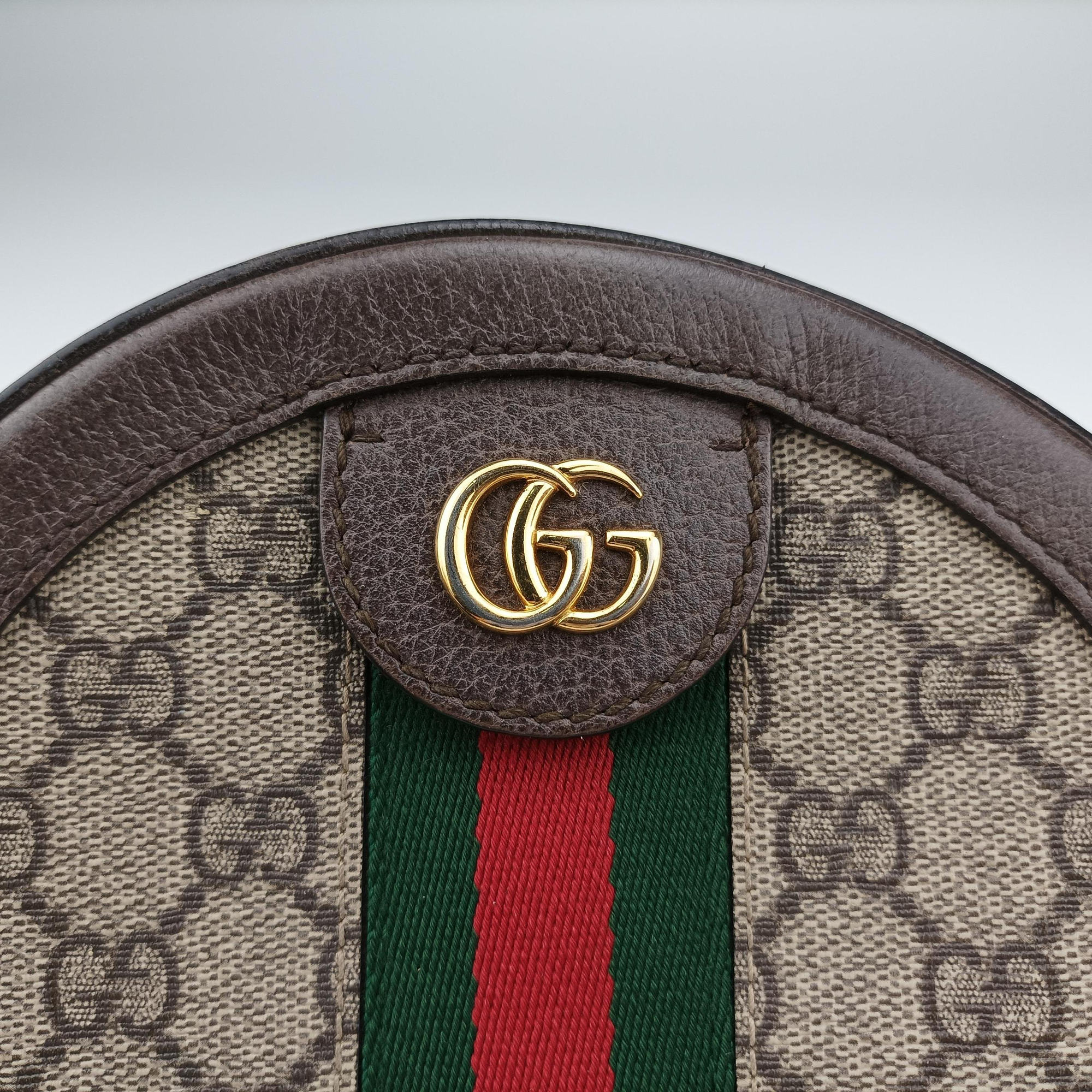 Secondhand Gucci Ophidia Brown×beige×multi PVC coated canvas×Leather 550618 shoulderbag | stylenewstar