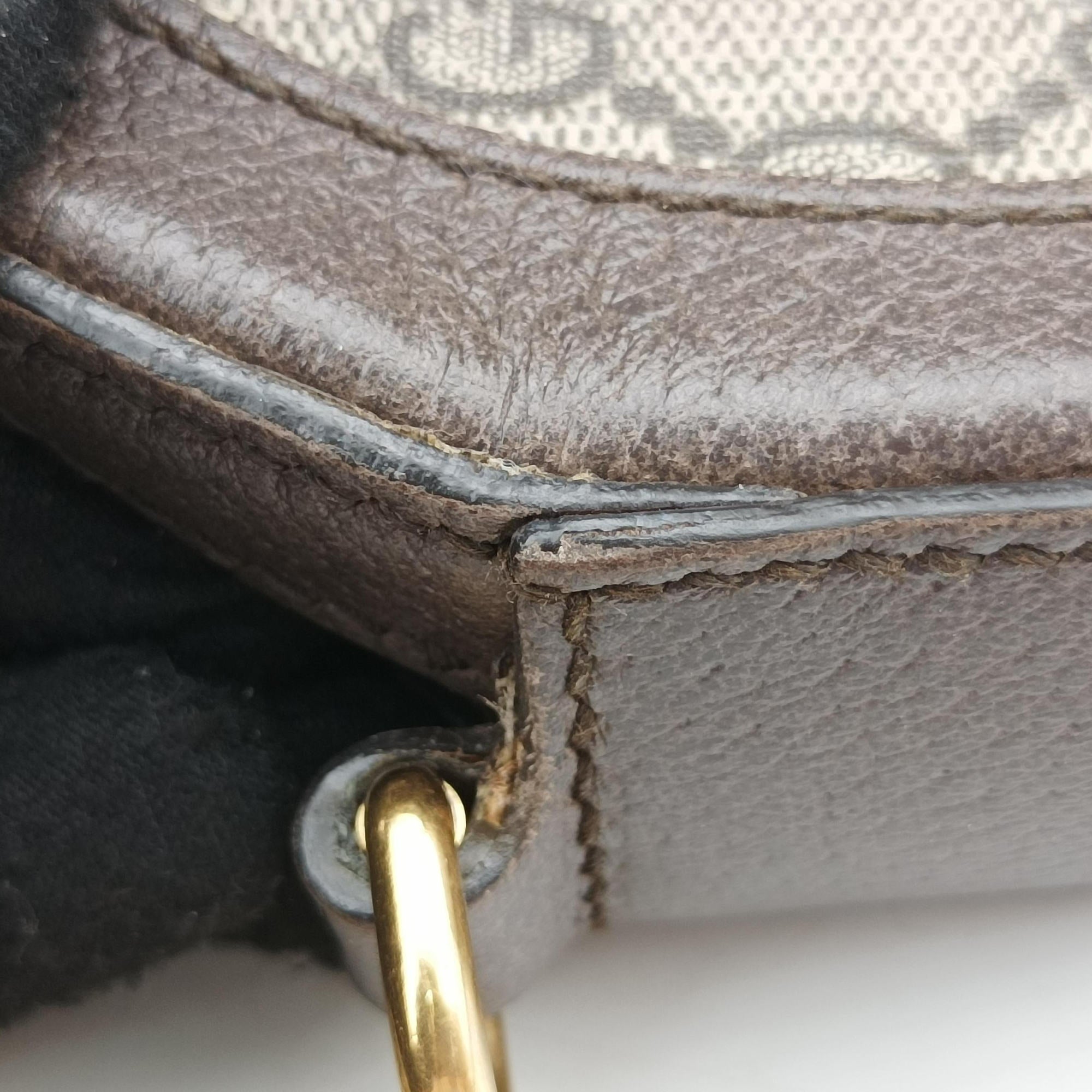 Secondhand Gucci Ophidia Brown×beige×multi PVC coated canvas×Leather 550618 shoulderbag | stylenewstar