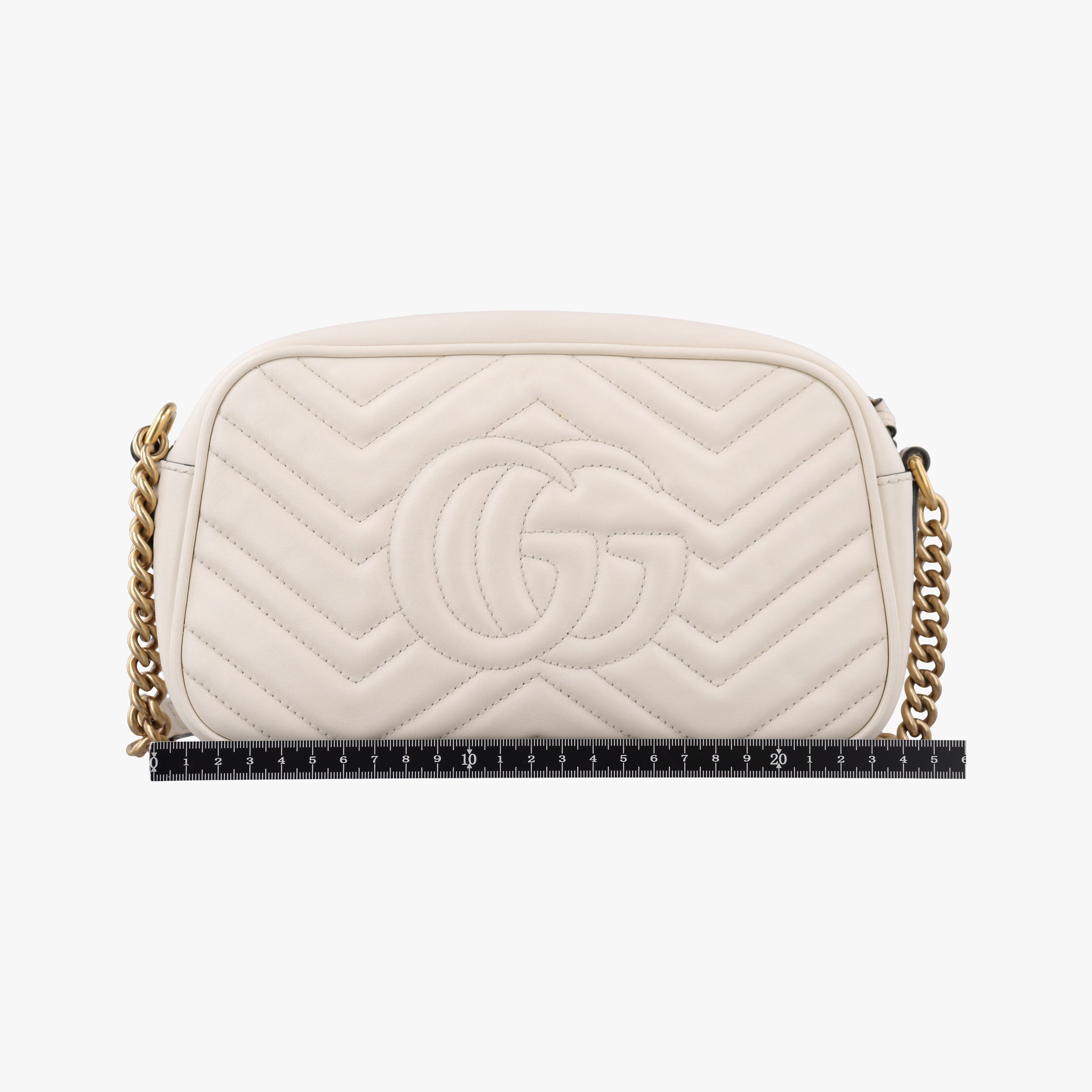 Vintage Gucci GG Marmont White Leather 447632 shoulderbag | stylenewstar