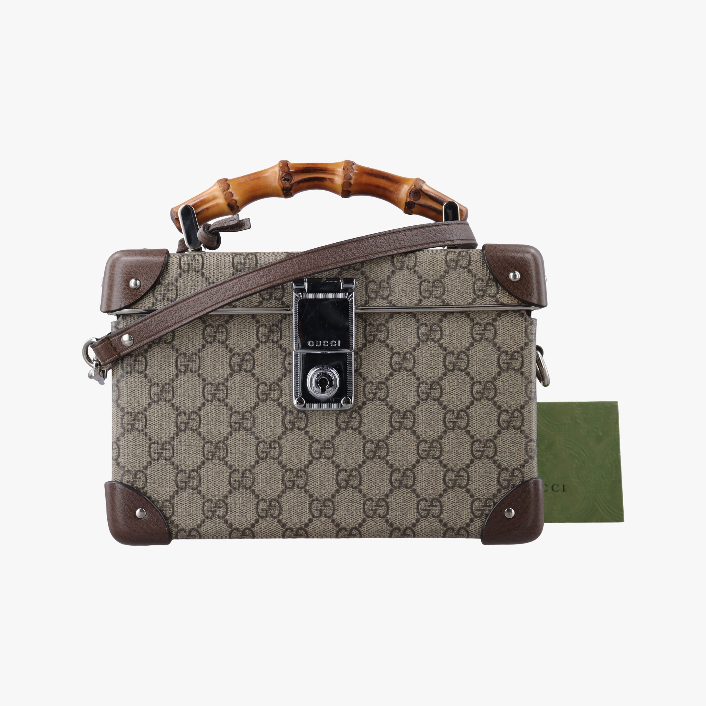 Pre-owned Gucci Padlock Brown PVC coated canvas×Leather 588351 shoulderbag | stylenewstar