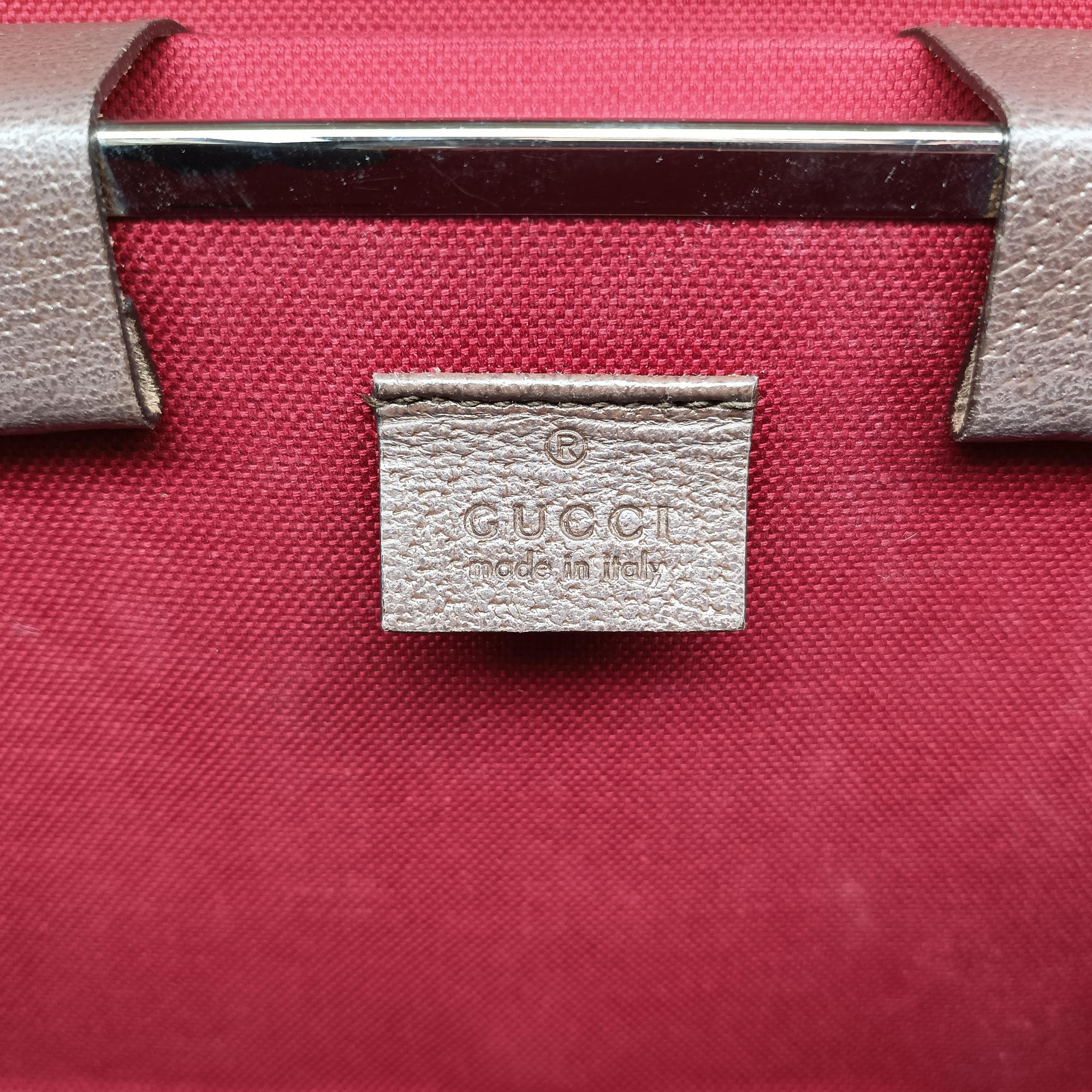 Pre-owned Gucci Padlock Brown PVC coated canvas×Leather 588351 shoulderbag | stylenewstar