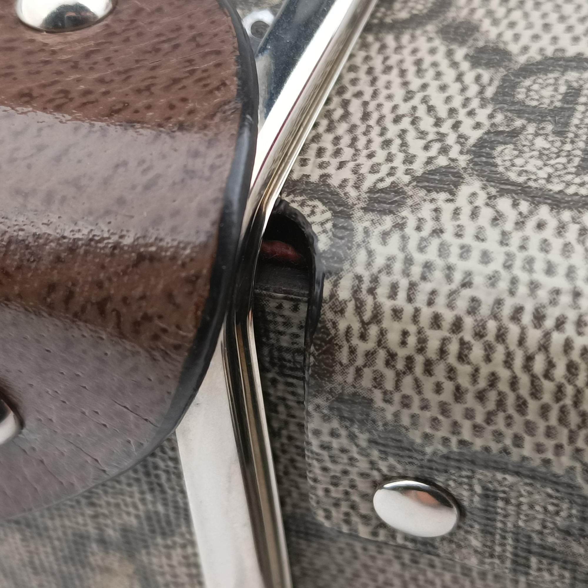 Pre-owned Gucci Padlock Brown PVC coated canvas×Leather 588351 shoulderbag | stylenewstar