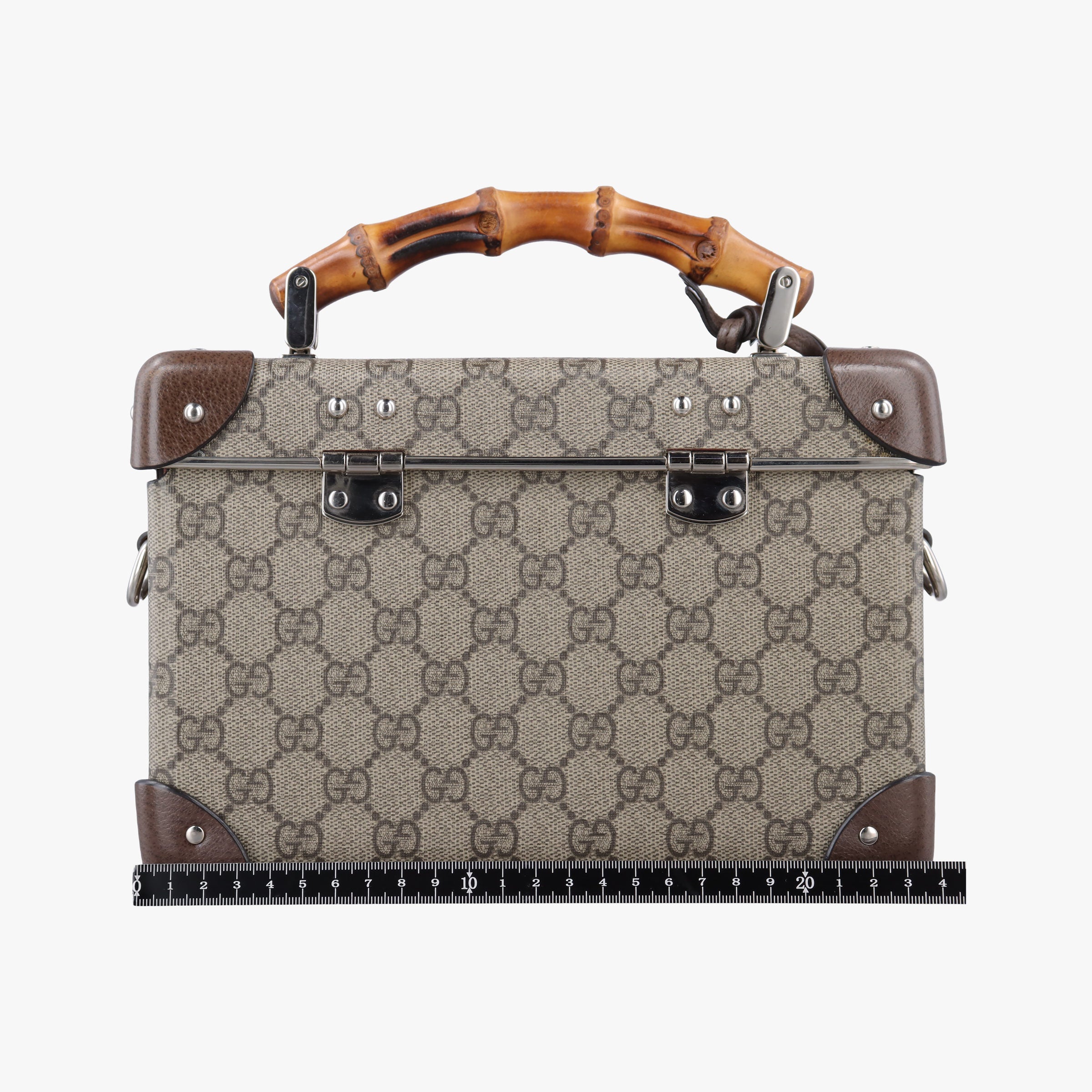 Pre-owned Gucci Padlock Brown PVC coated canvas×Leather 588351 shoulderbag | stylenewstar