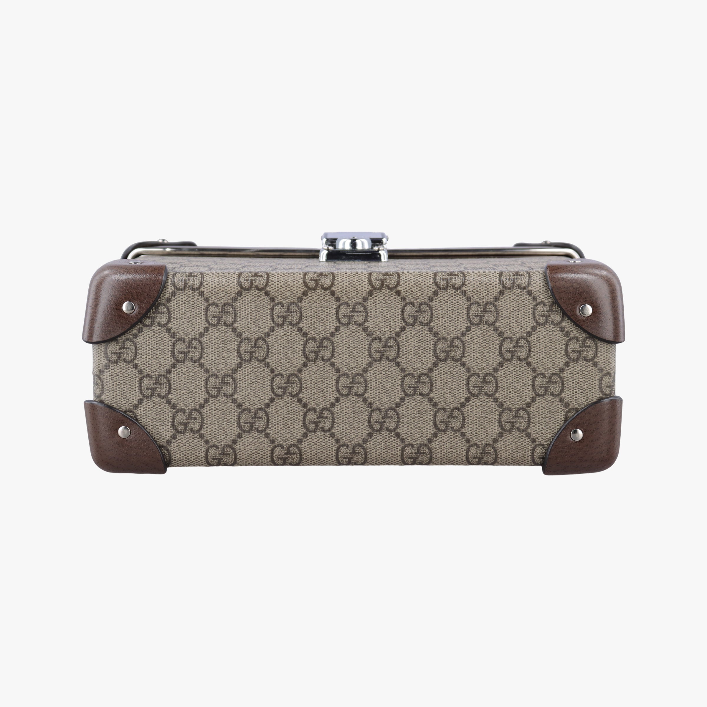 Pre-owned Gucci Padlock Brown PVC coated canvas×Leather 588351 shoulderbag | stylenewstar