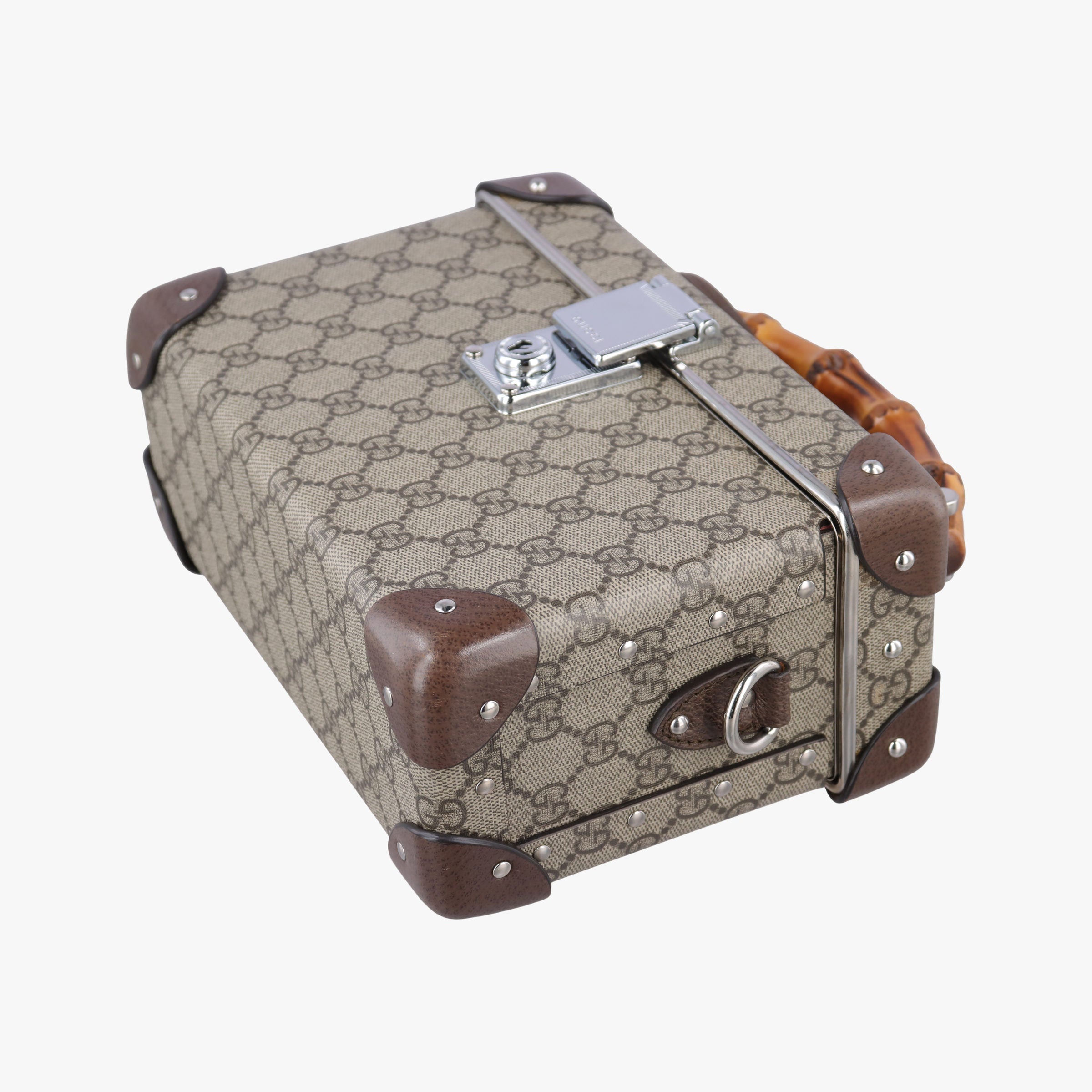 Pre-owned Gucci Padlock Brown PVC coated canvas×Leather 588351 shoulderbag | stylenewstar