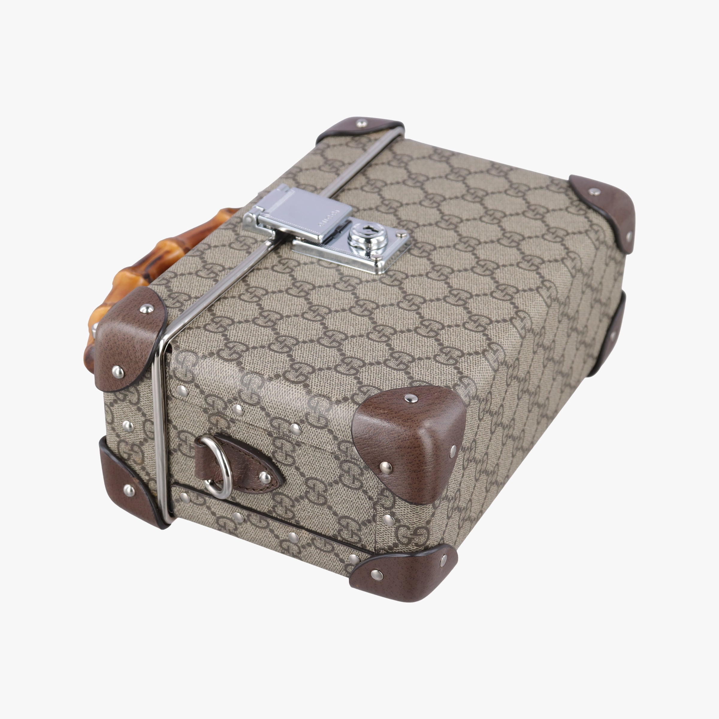 Pre-owned Gucci Padlock Brown PVC coated canvas×Leather 588351 shoulderbag | stylenewstar