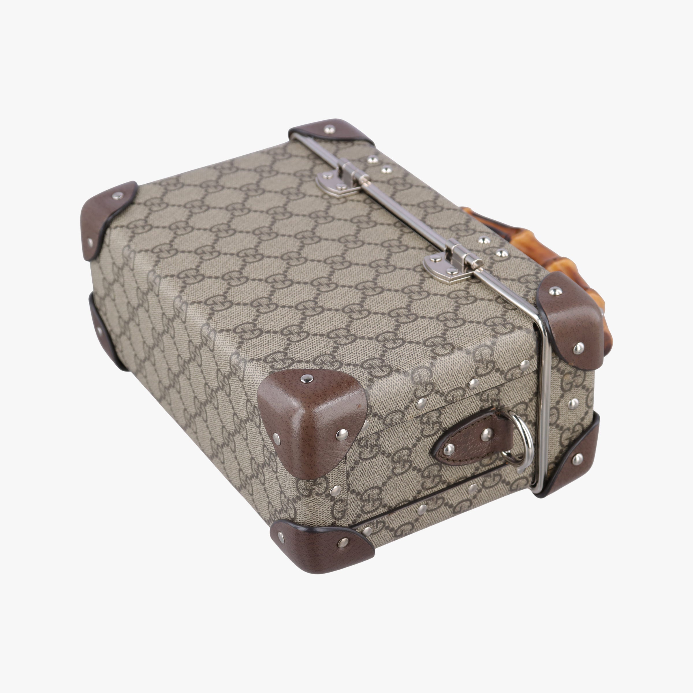 Pre-owned Gucci Padlock Brown PVC coated canvas×Leather 588351 shoulderbag | stylenewstar