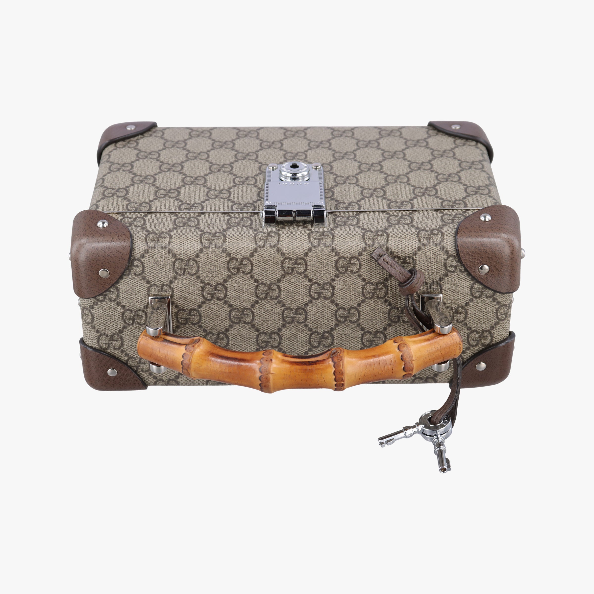 Pre-owned Gucci Padlock Brown PVC coated canvas×Leather 588351 shoulderbag | stylenewstar