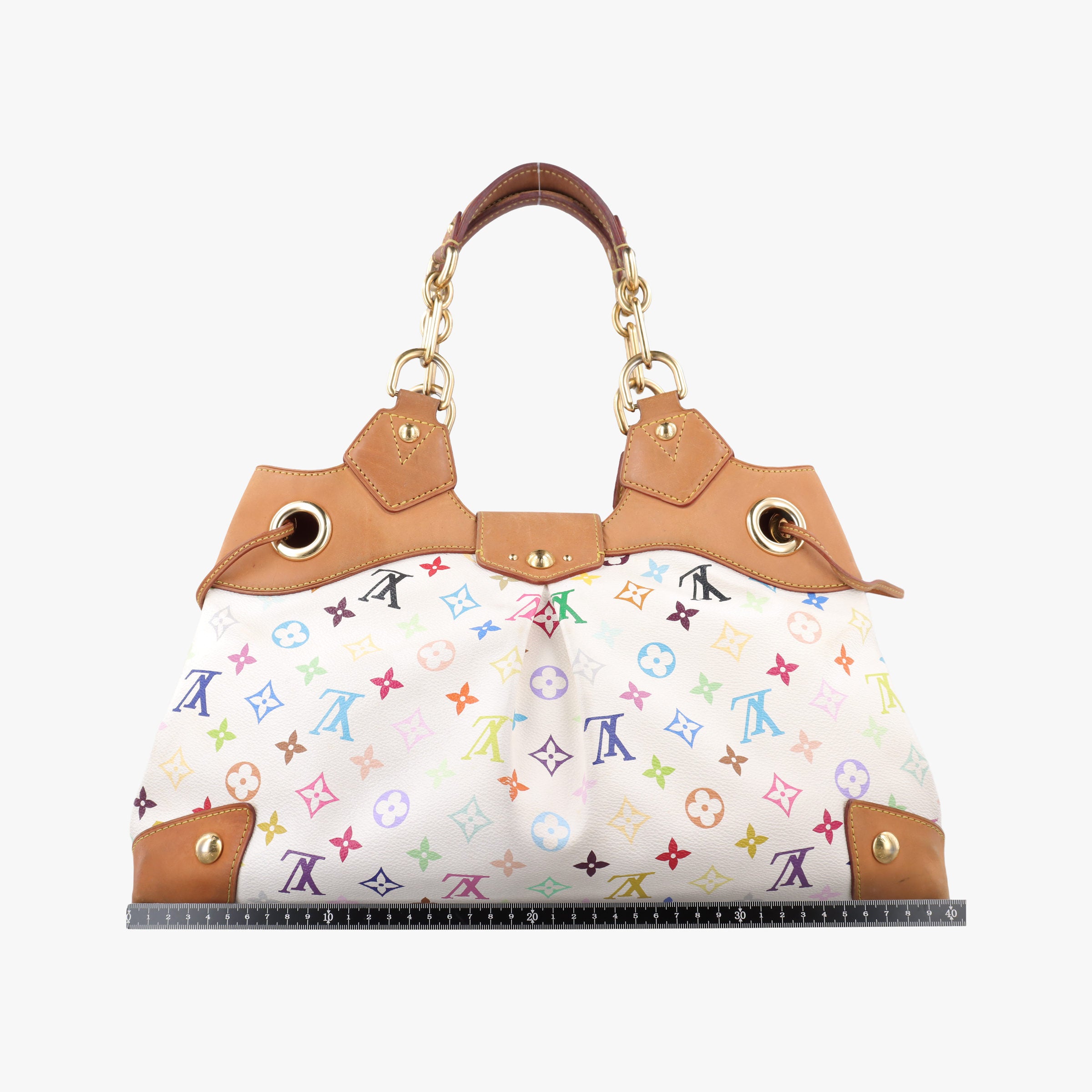 Pre-owned Louis Vuitton URSULA white Monogram Multicolor M40123 handbag | stylenewstar
