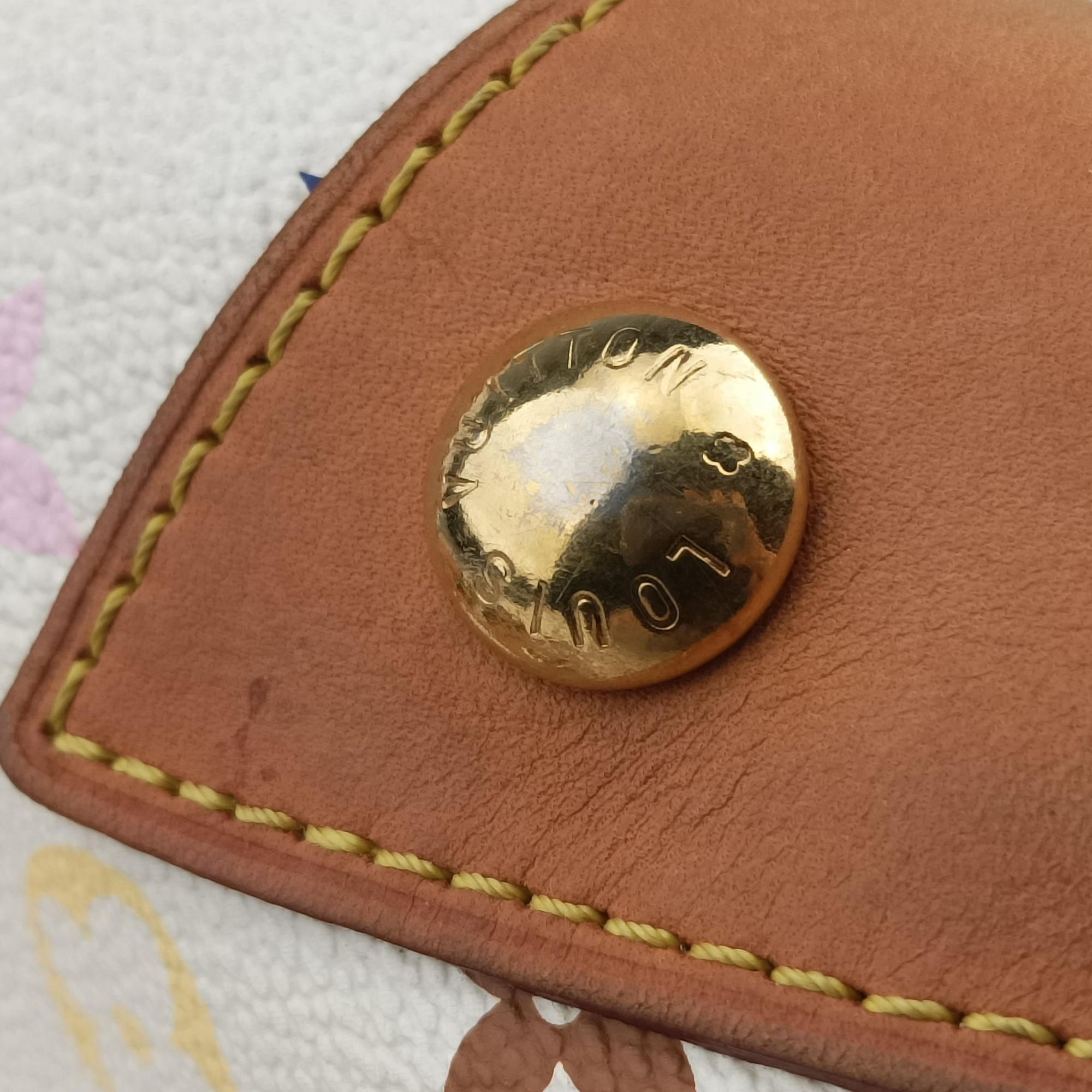 Pre-owned Louis Vuitton URSULA white Monogram Multicolor M40123 handbag | stylenewstar