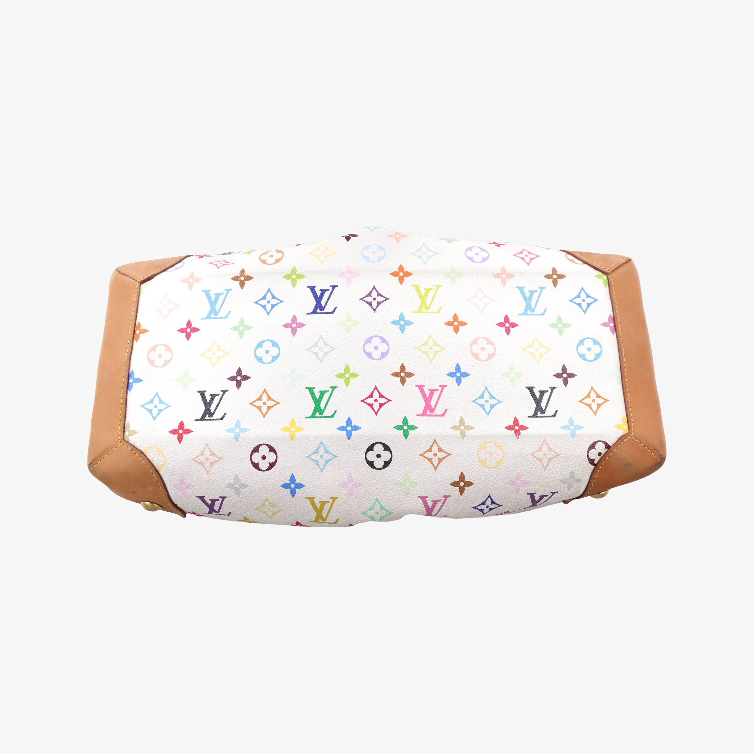 Pre-owned Louis Vuitton URSULA white Monogram Multicolor M40123 handbag | stylenewstar
