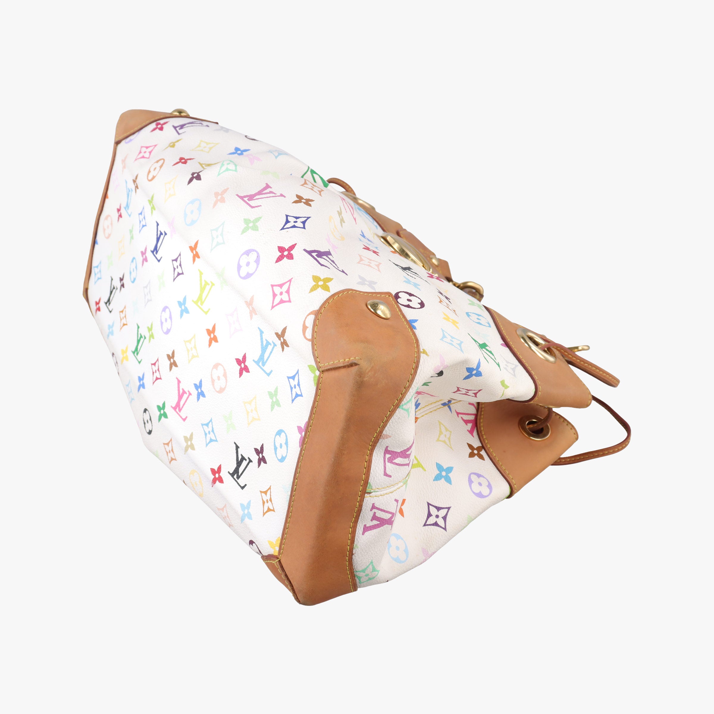 Pre-owned Louis Vuitton URSULA white Monogram Multicolor M40123 handbag | stylenewstar