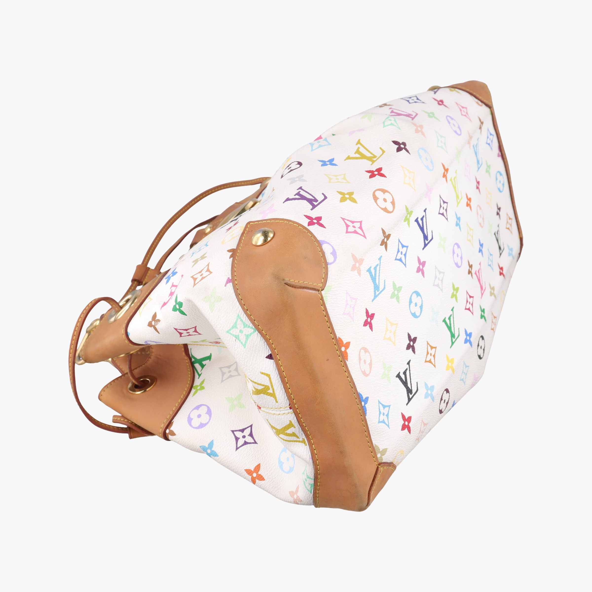 Pre-owned Louis Vuitton URSULA white Monogram Multicolor M40123 handbag | stylenewstar