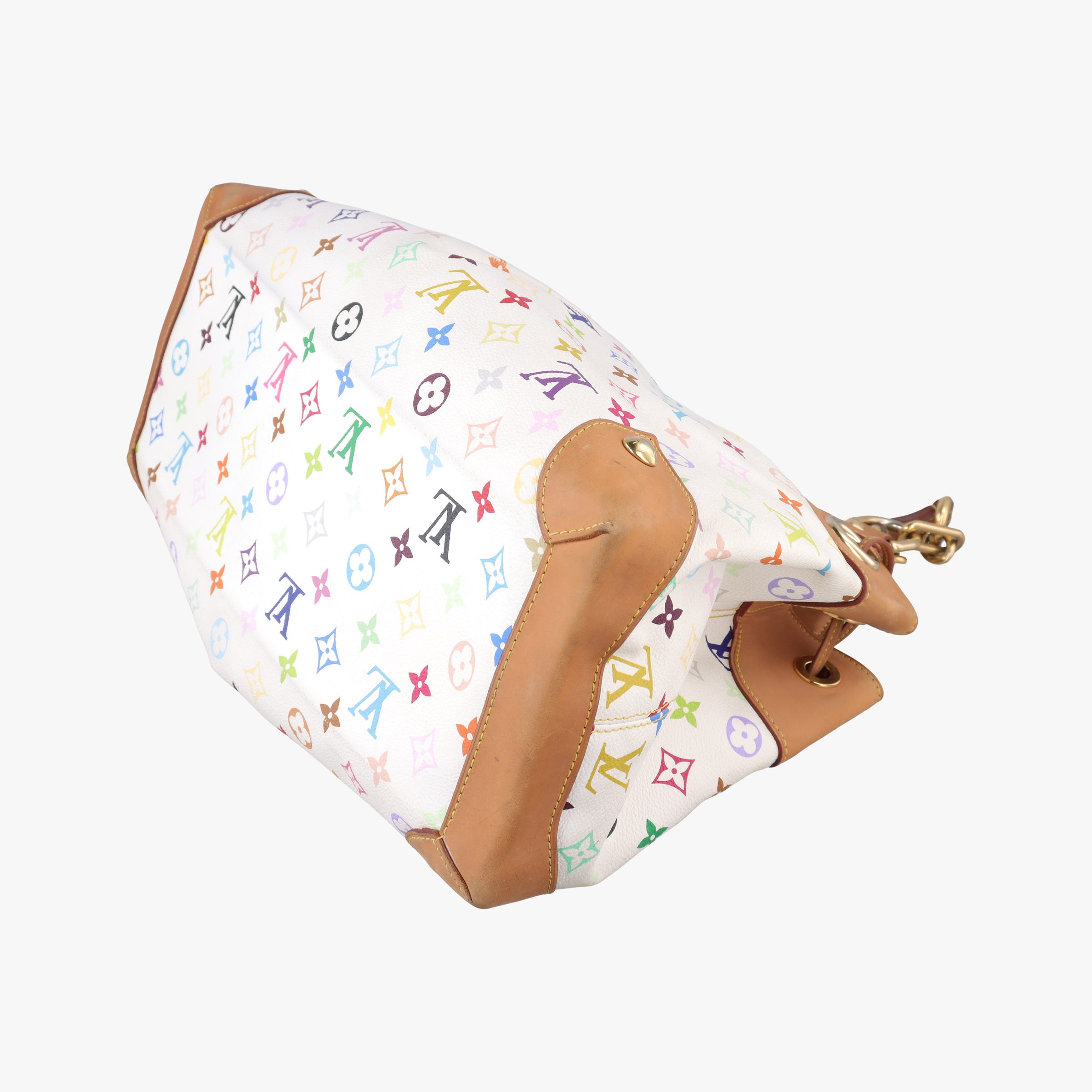 Pre-owned Louis Vuitton URSULA white Monogram Multicolor M40123 handbag | stylenewstar