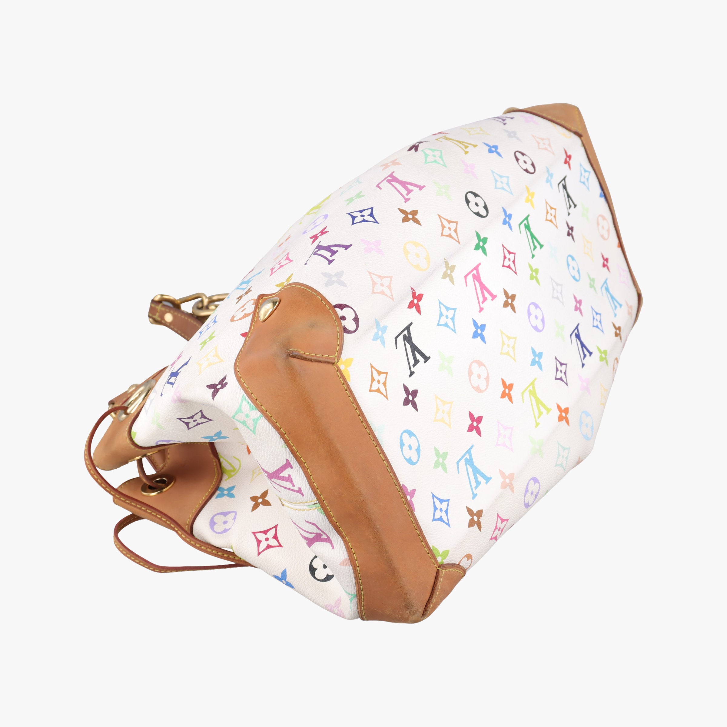 Pre-owned Louis Vuitton URSULA white Monogram Multicolor M40123 handbag | stylenewstar