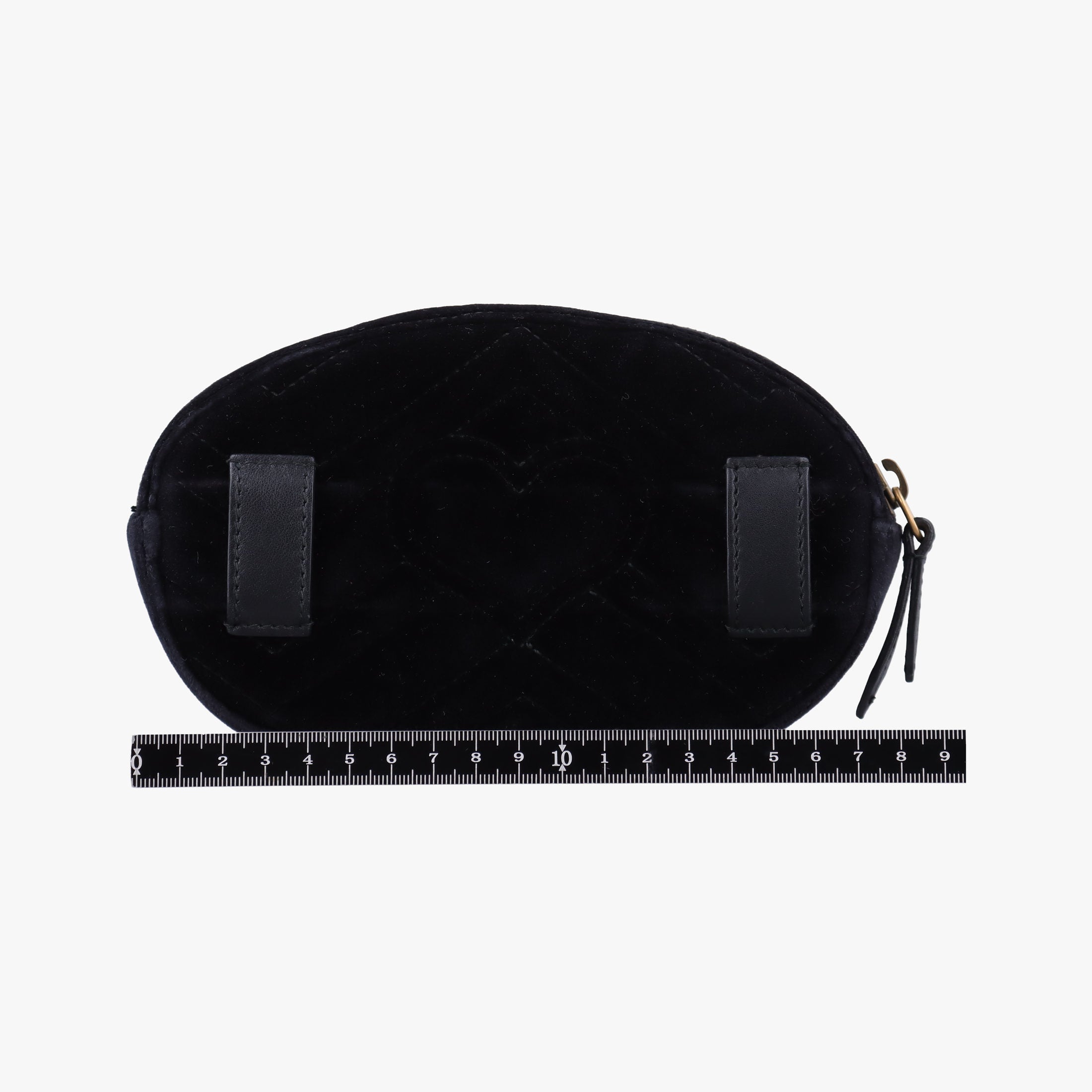 Pre-owned Gucci GG Marmont Black velour 476434 bum bag/waist bag | stylenewstar