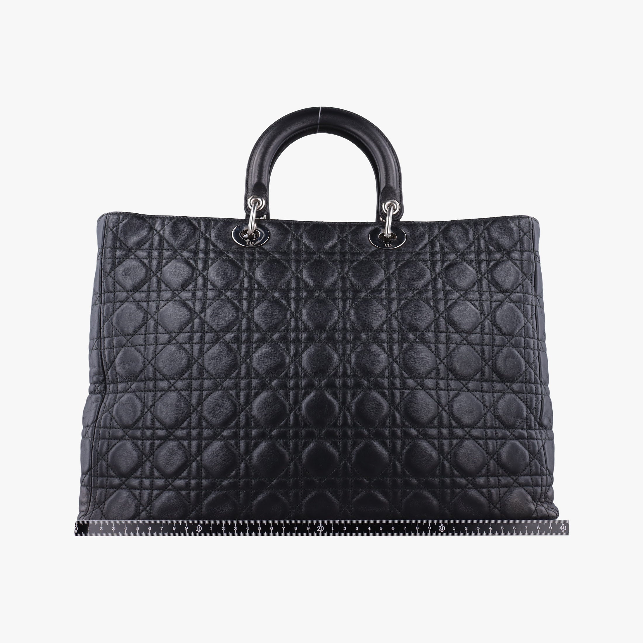 Pre-owned Christian Dior Lady Dior Black lambskin  shoulderbag | stylenewstar