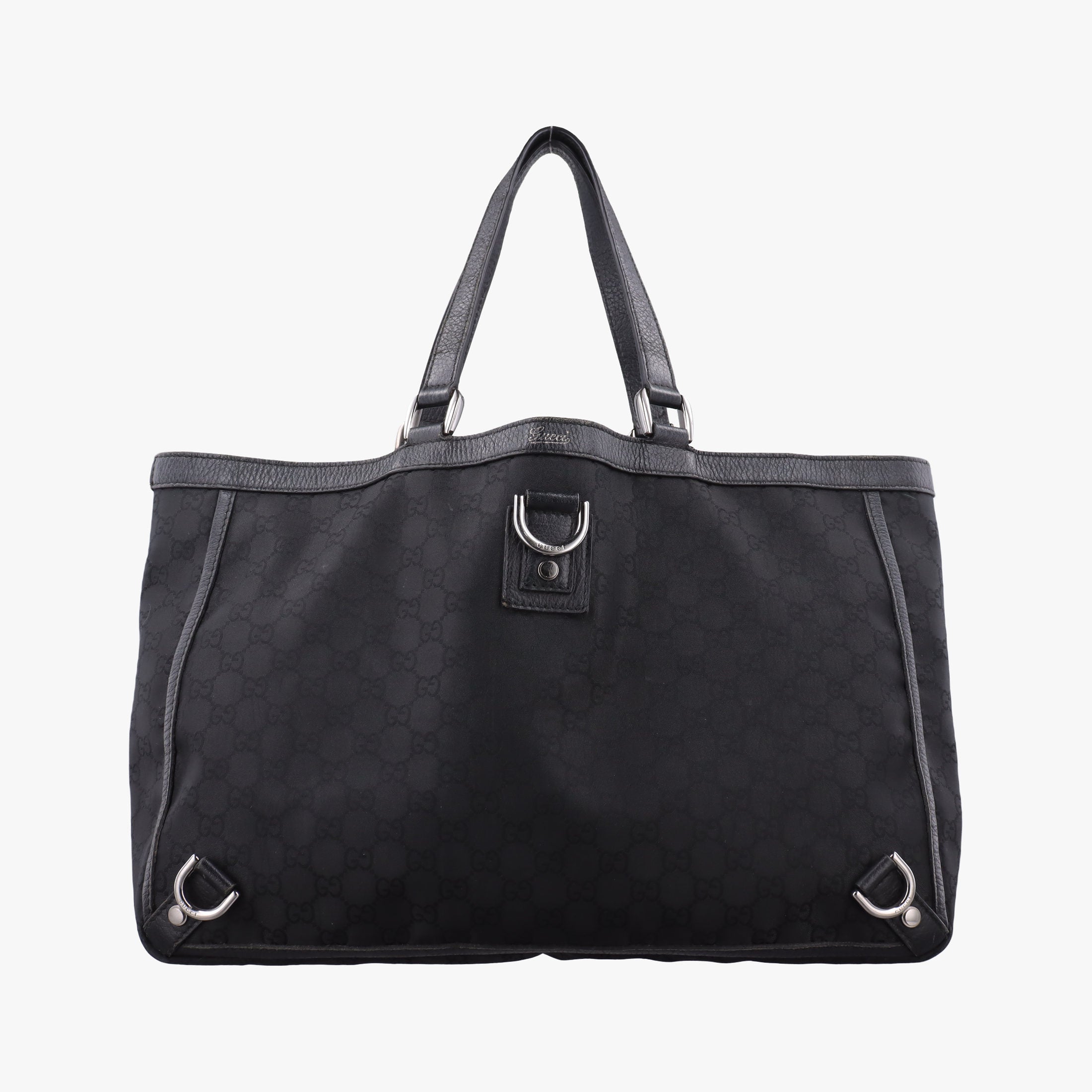 Pre-owned Gucci Abbey Black Canvas × Leather 293580 handbag | stylenewstar