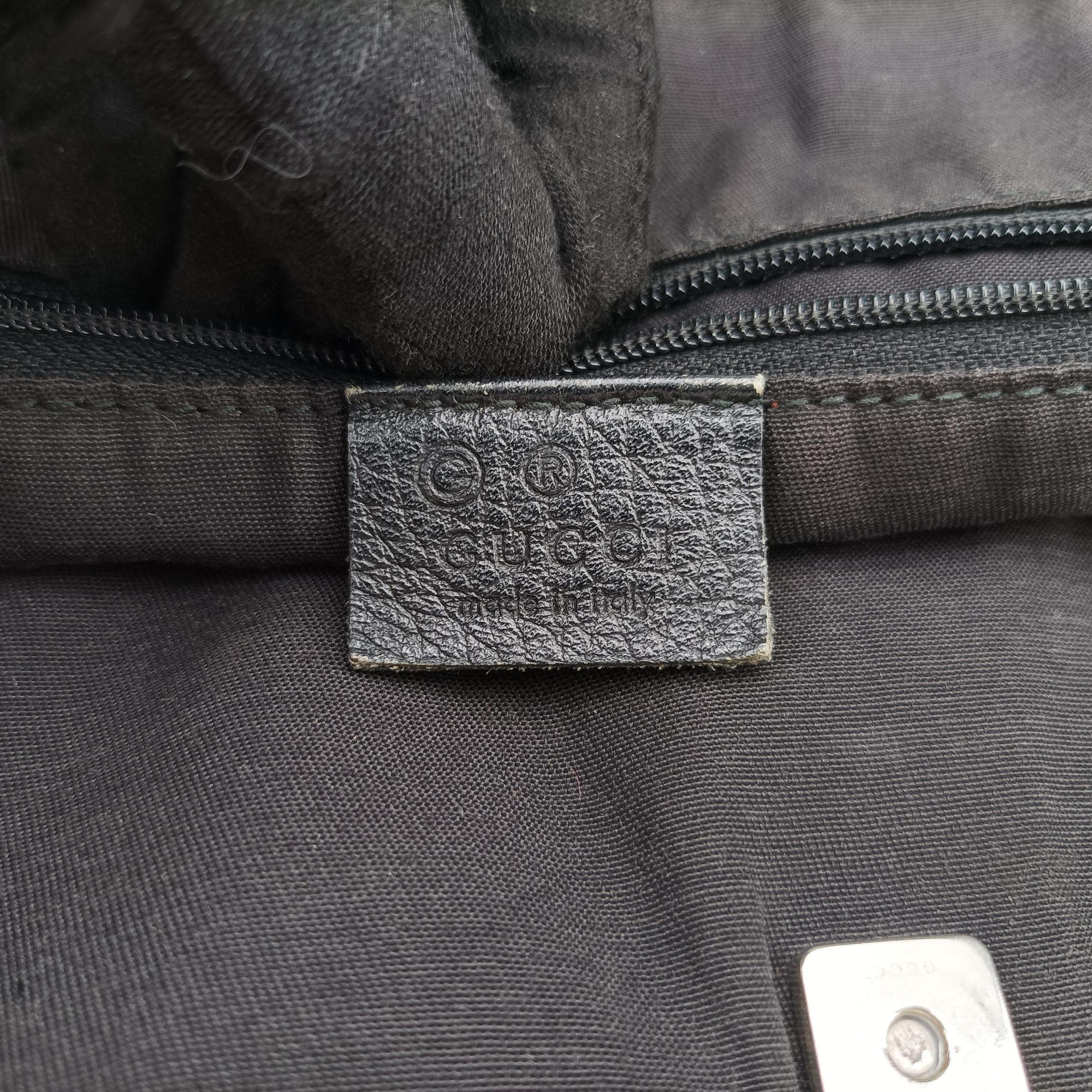 Pre-owned Gucci Abbey Black Canvas × Leather 293580 handbag | stylenewstar