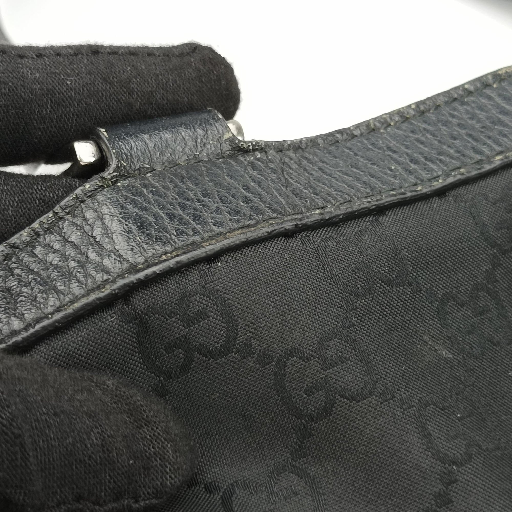 Pre-owned Gucci Abbey Black Canvas × Leather 293580 handbag | stylenewstar