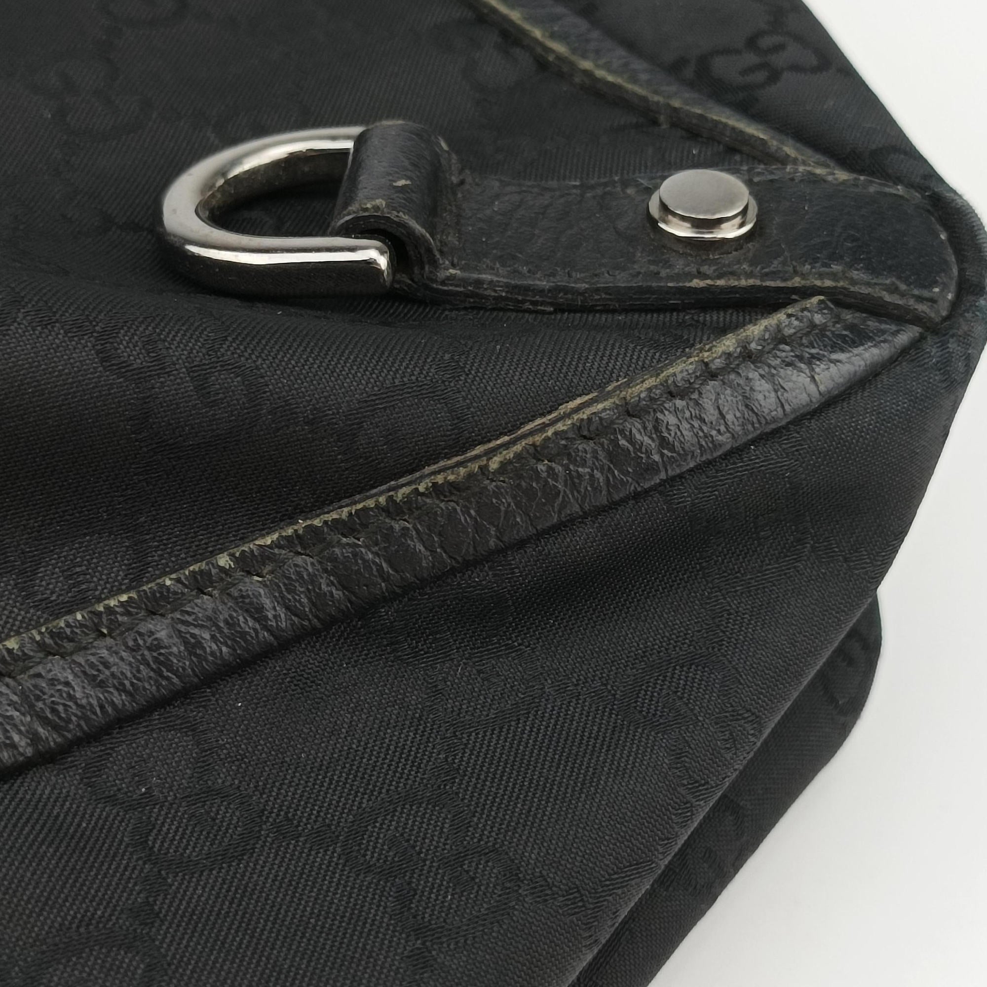 Pre-owned Gucci Abbey Black Canvas × Leather 293580 handbag | stylenewstar