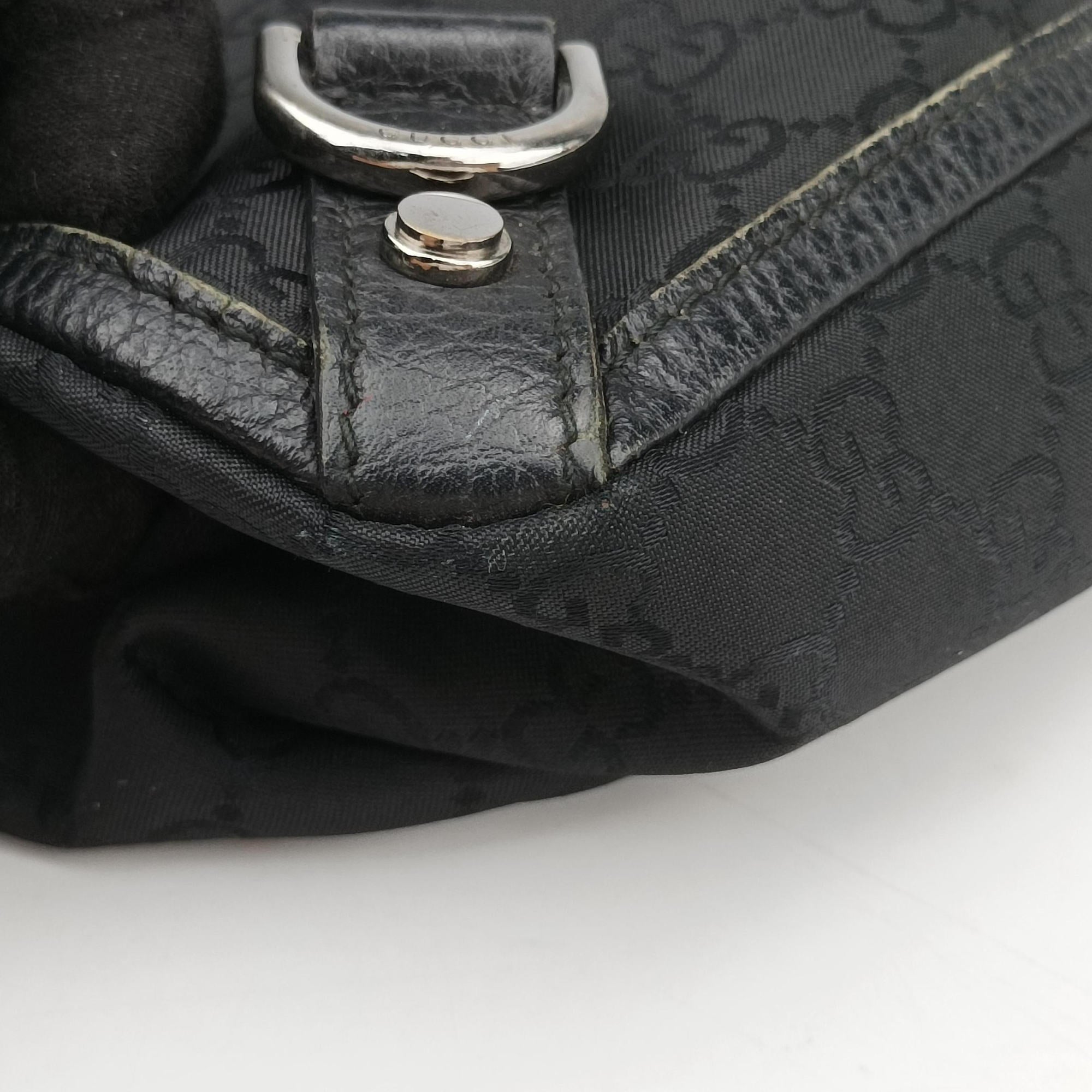Pre-owned Gucci Abbey Black Canvas × Leather 293580 handbag | stylenewstar