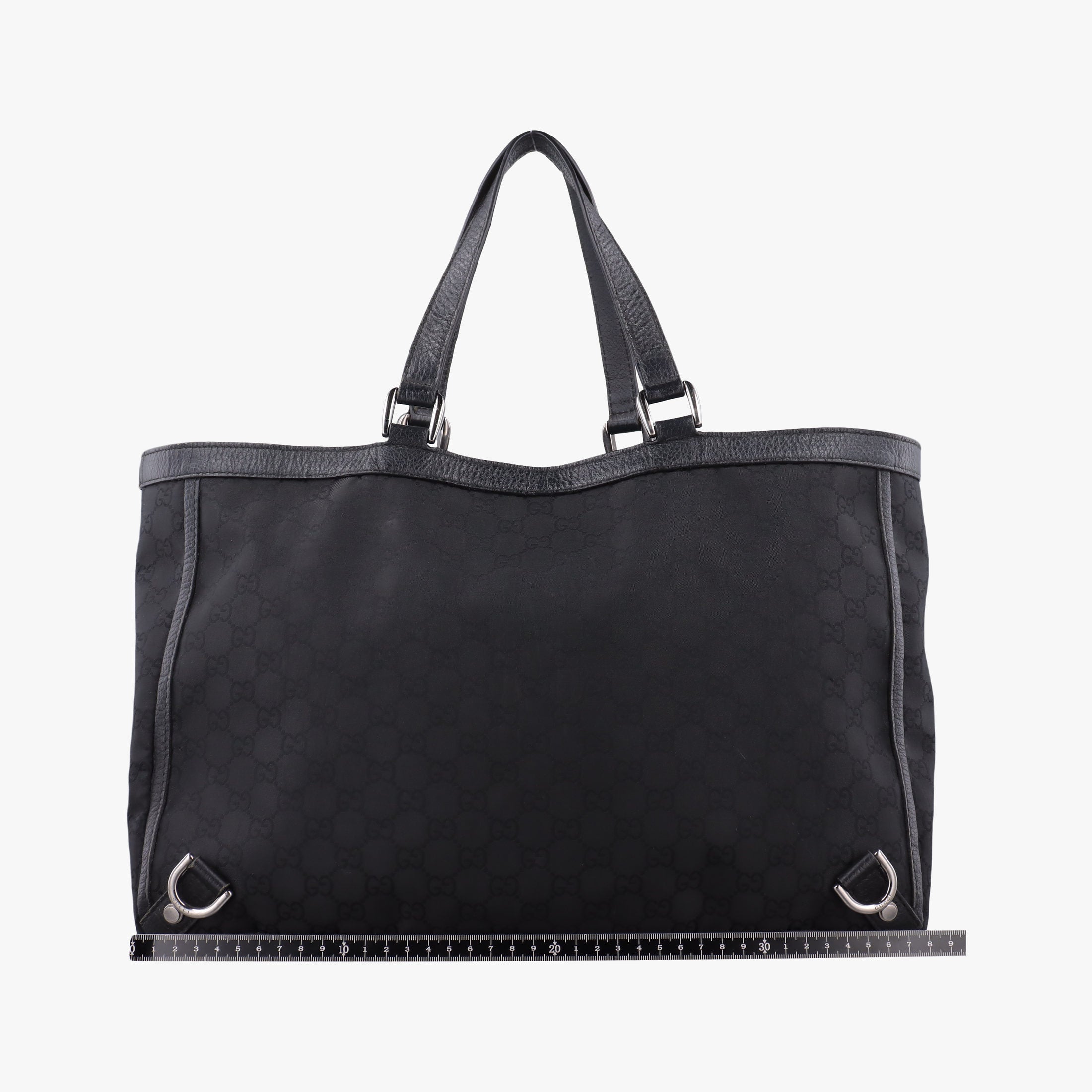 Pre-owned Gucci Abbey Black Canvas × Leather 293580 handbag | stylenewstar