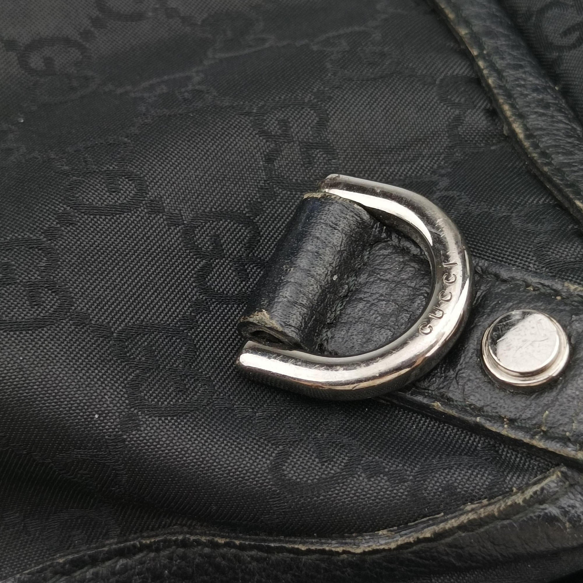 Pre-owned Gucci Abbey Black Canvas × Leather 293580 handbag | stylenewstar